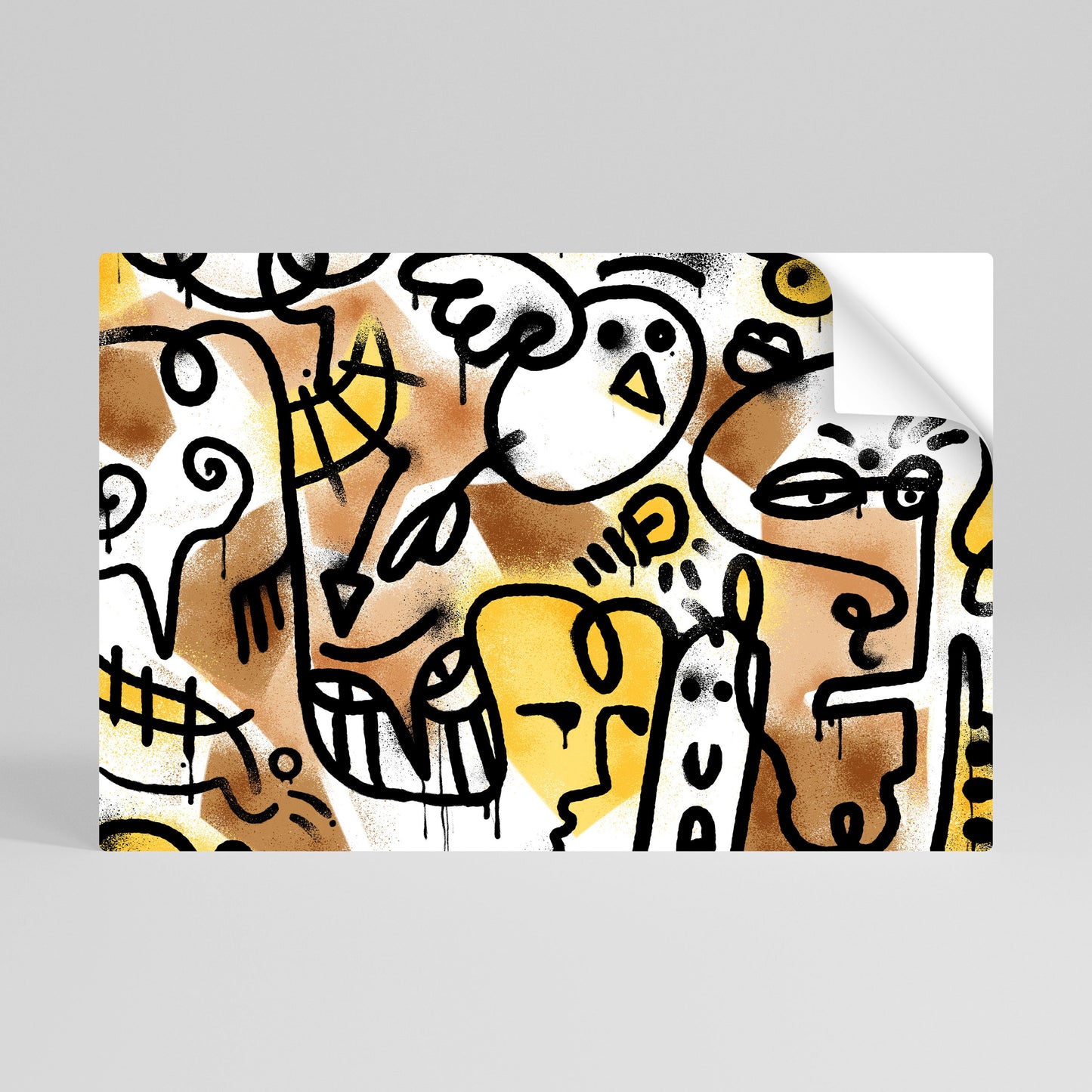URBAN CANVAS Horisontell Poster med självhäftande mönster