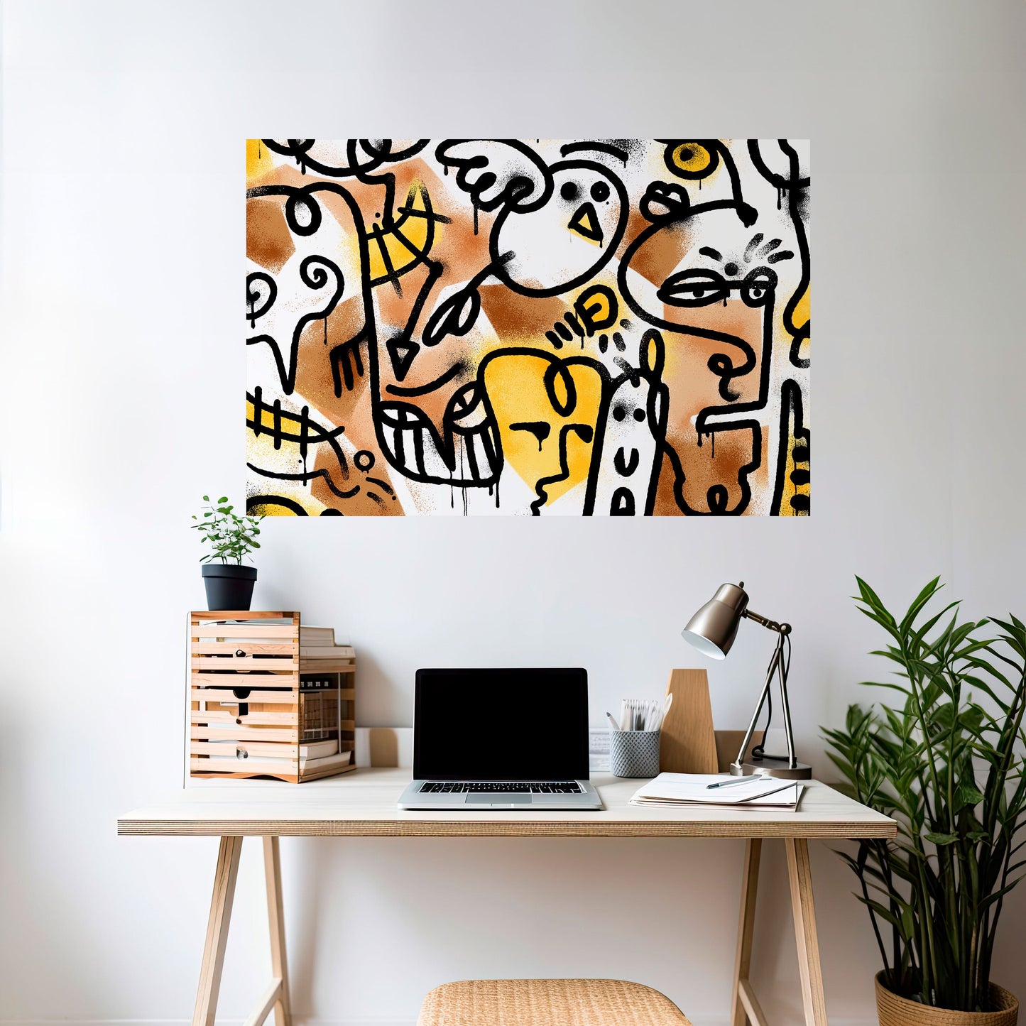 URBAN CANVAS Horisontell Poster med självhäftande mönster