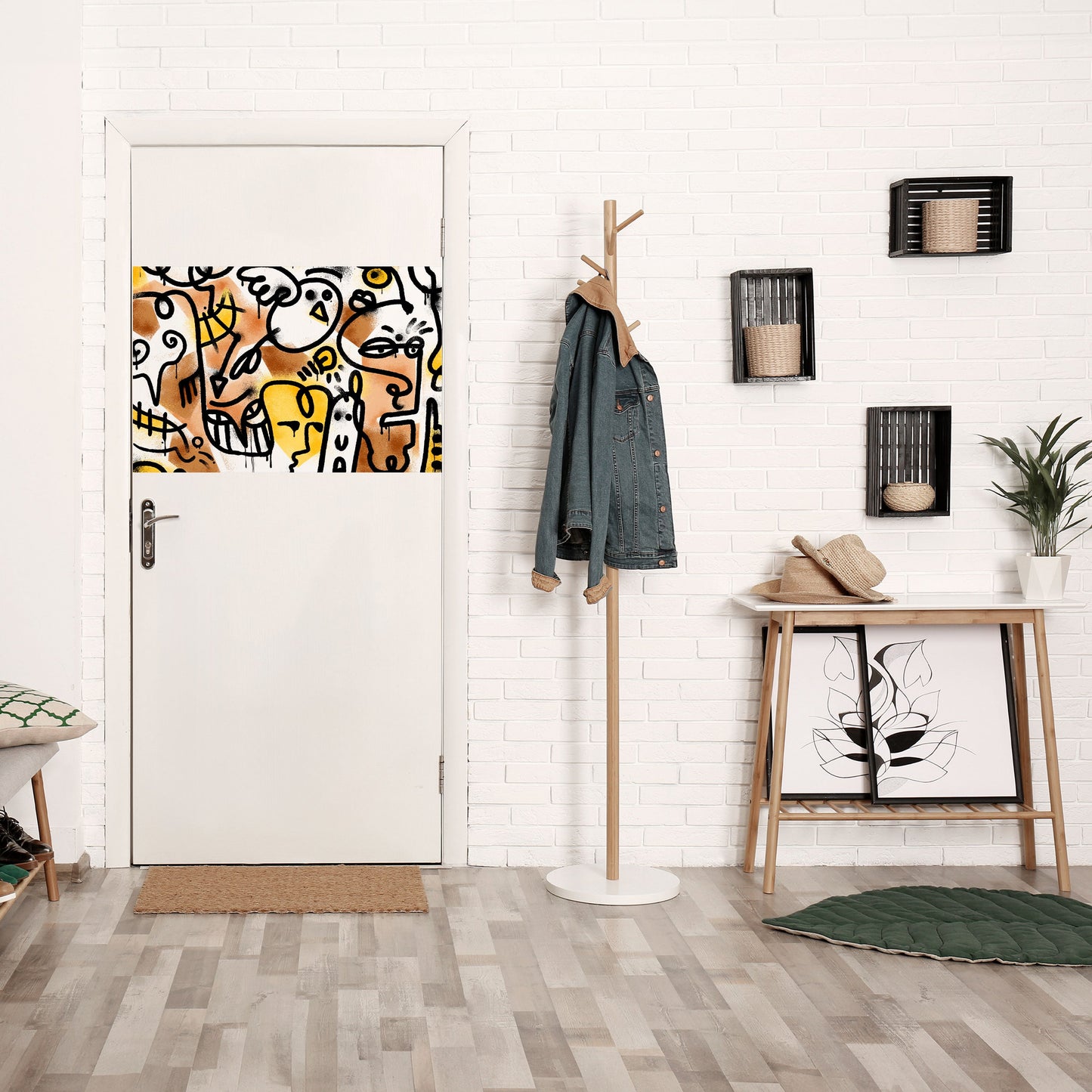 URBAN CANVAS Horisontell Poster med självhäftande mönster