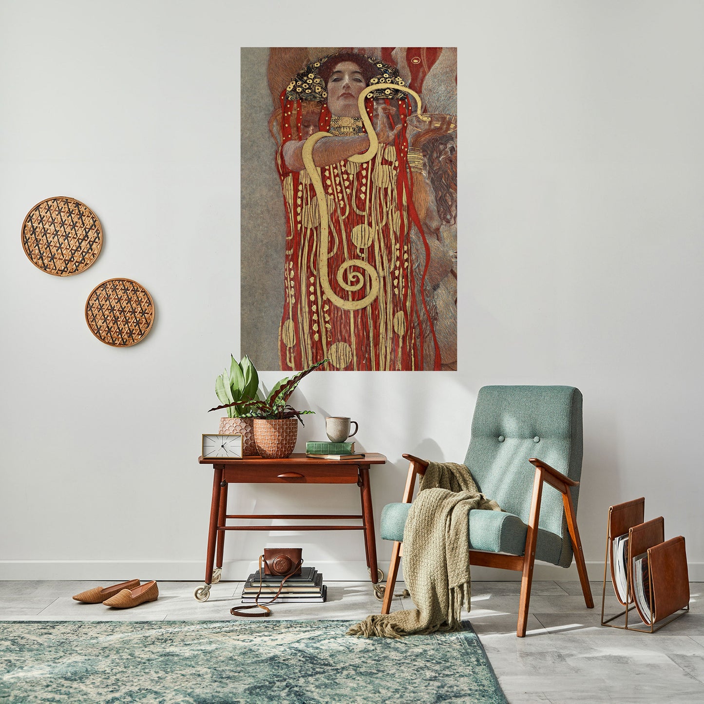 HYGIEIA AV KLIMT vertikal poster med självhäftande text