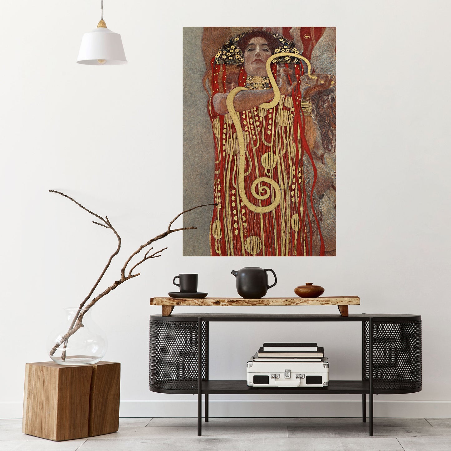 HYGIEIA AV KLIMT vertikal poster med självhäftande text