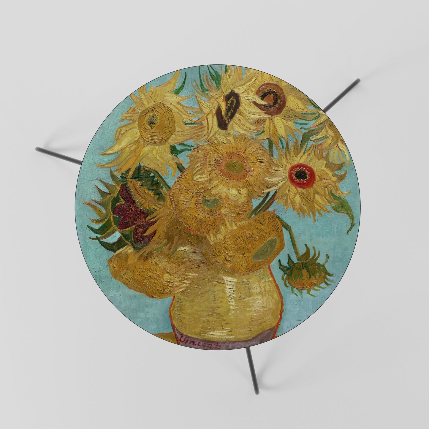 VASE WITH TWELVE SUNFLOWERS Coffee Table 60