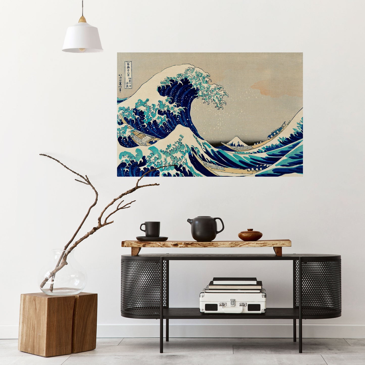 Den stora vågen, skalbar och självhäftande horisontell poster