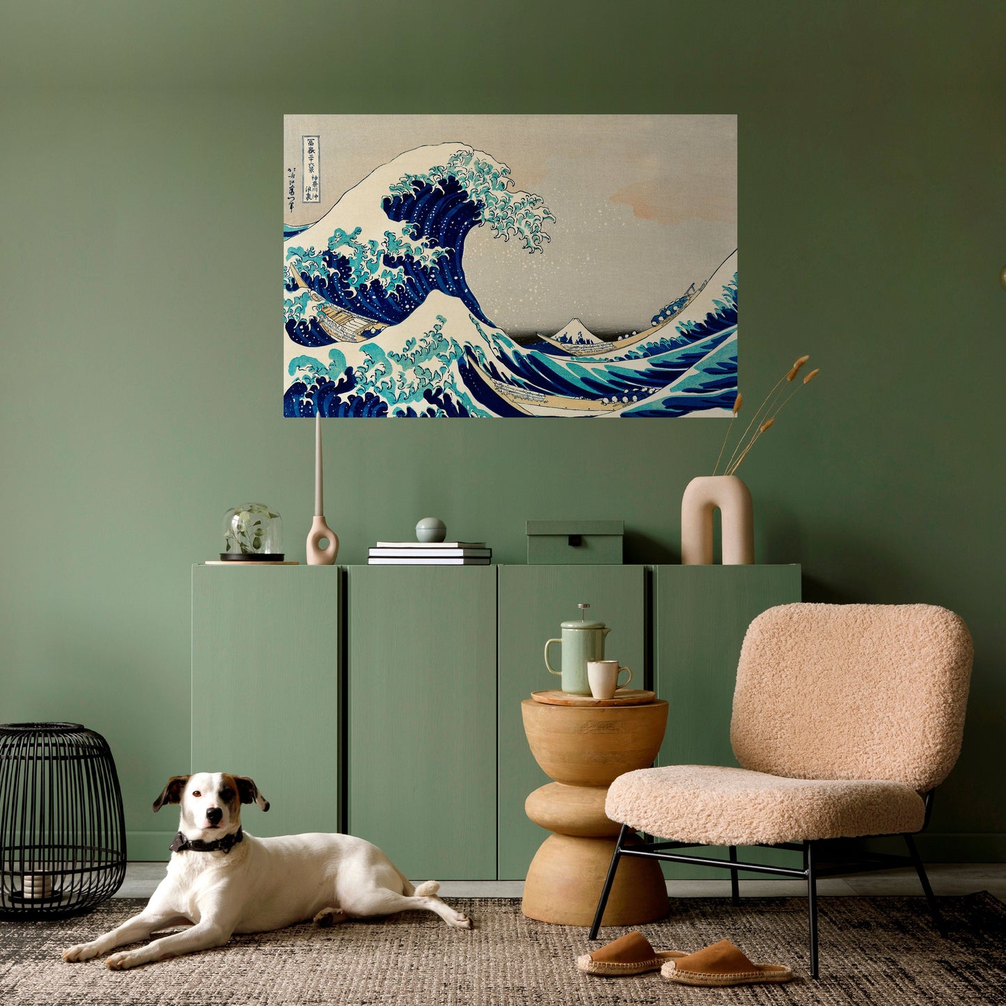 Den stora vågen, skalbar och självhäftande horisontell poster