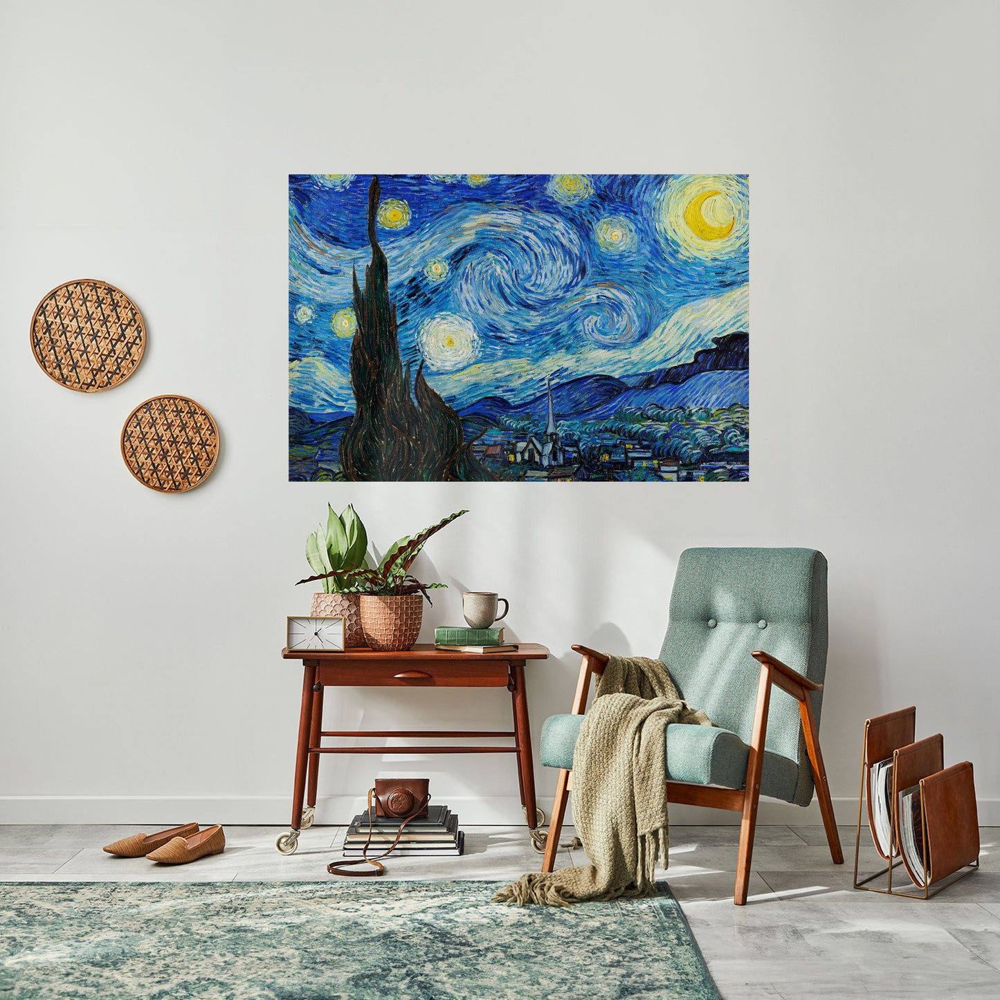 STARRY NIGHT horisontell affisch med självhäftande motiv