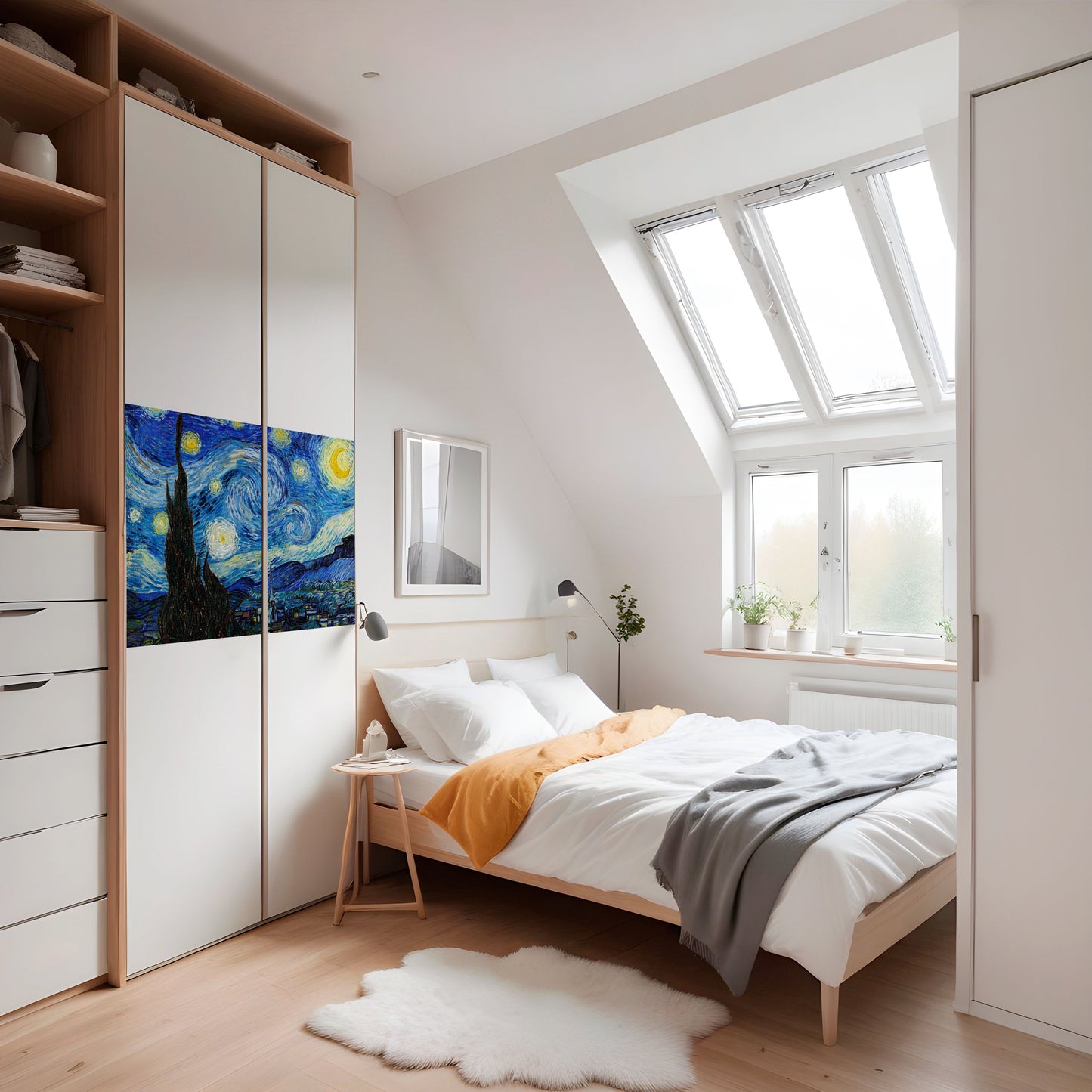 STARRY NIGHT horisontell affisch med självhäftande motiv