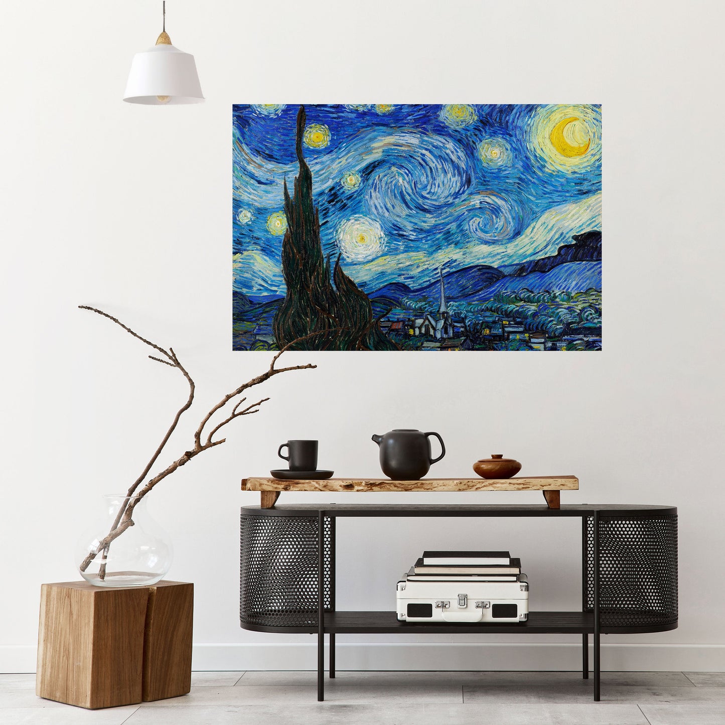 STARRY NIGHT horisontell affisch med självhäftande motiv