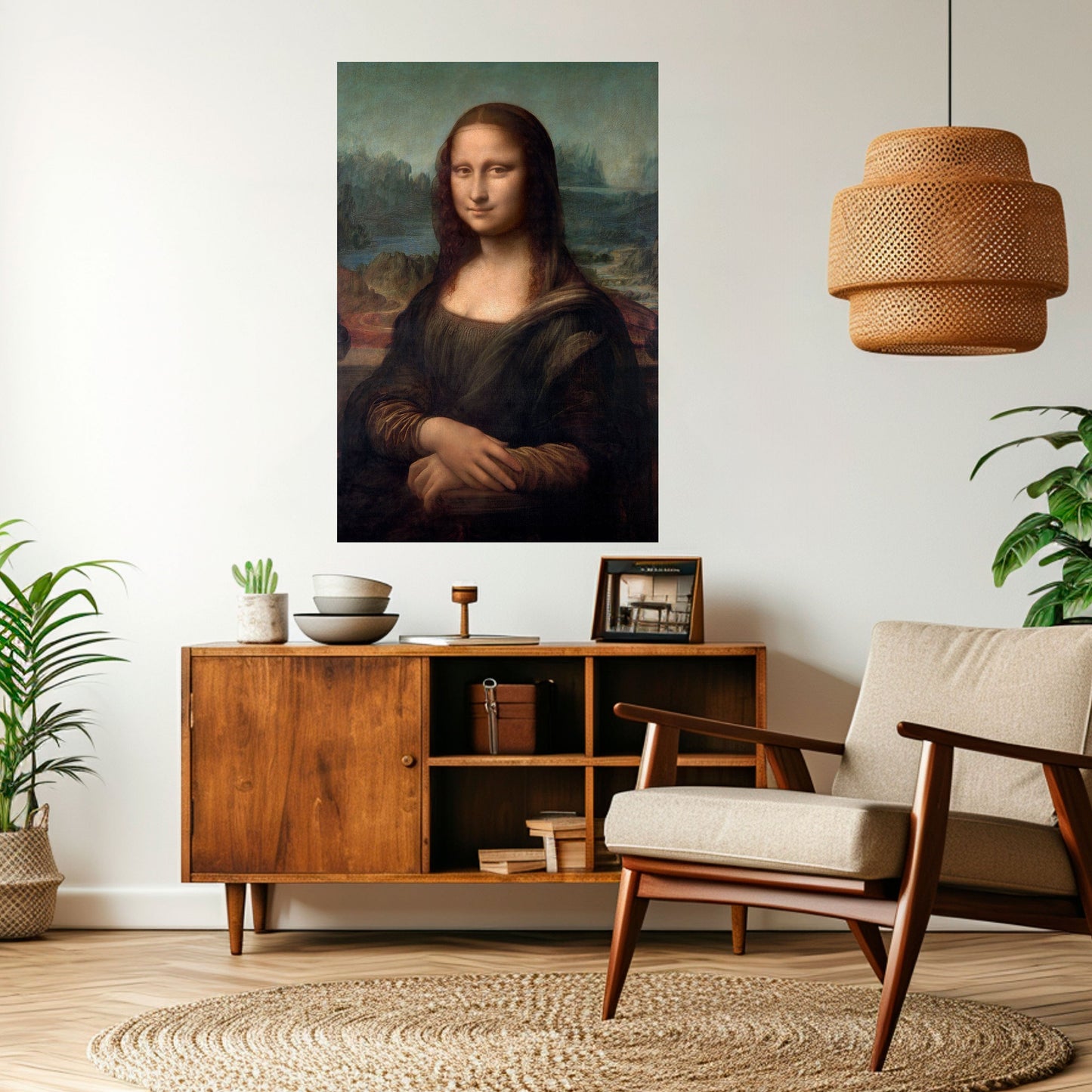 MONA LISA vertikal poster med självhäftande motiv