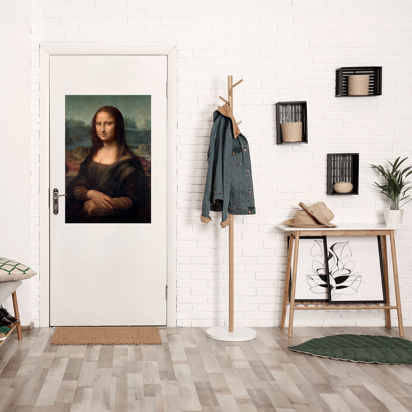 MONA LISA vertikal poster med självhäftande motiv