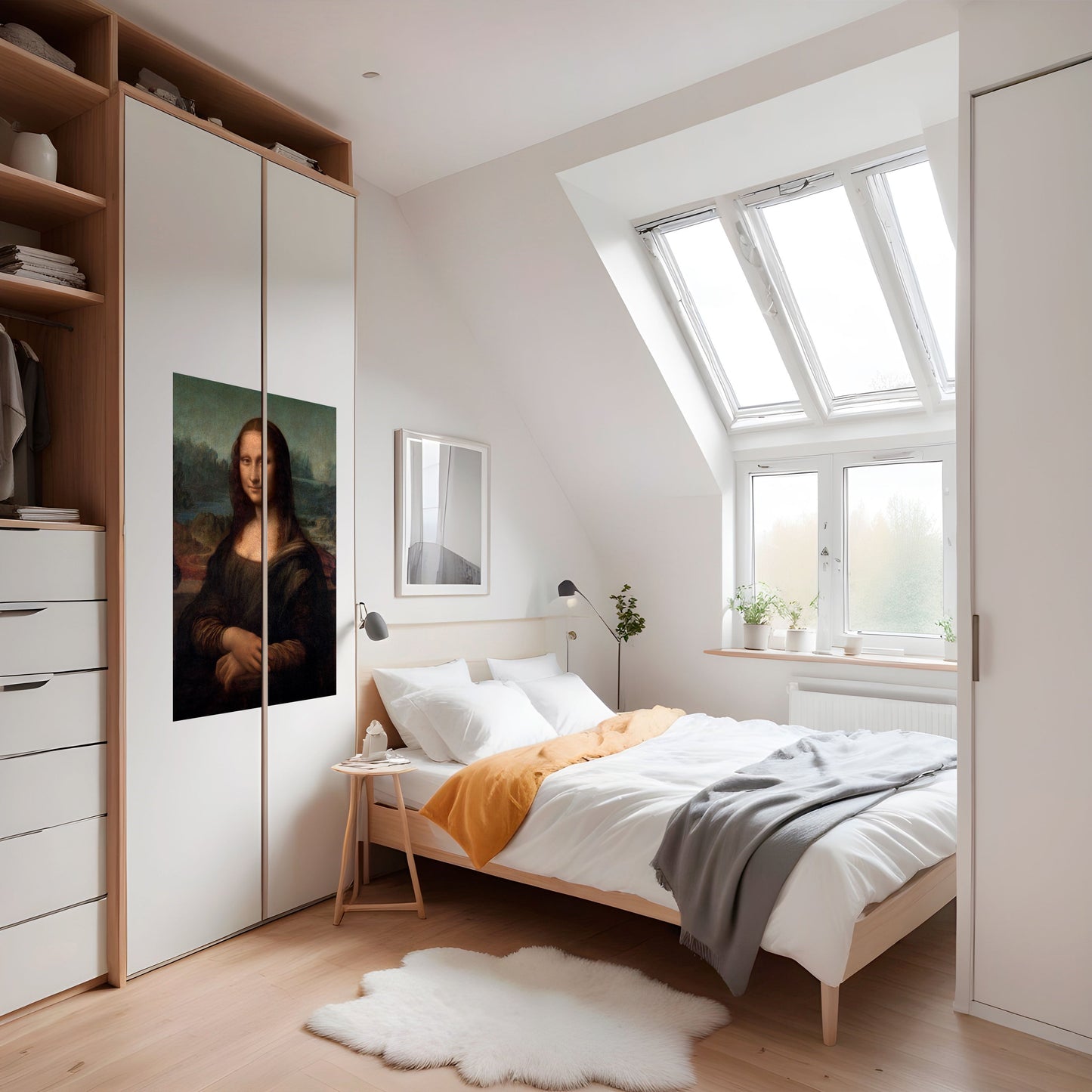 MONA LISA vertikal poster med självhäftande motiv