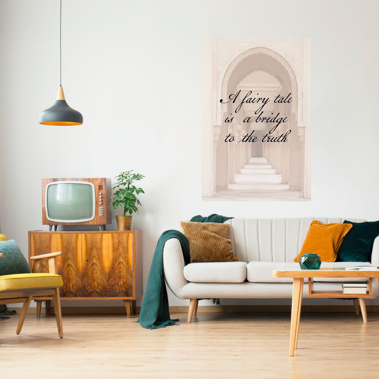 DRÖMLIK PASSAGE Vertikal poster med självhäftande text