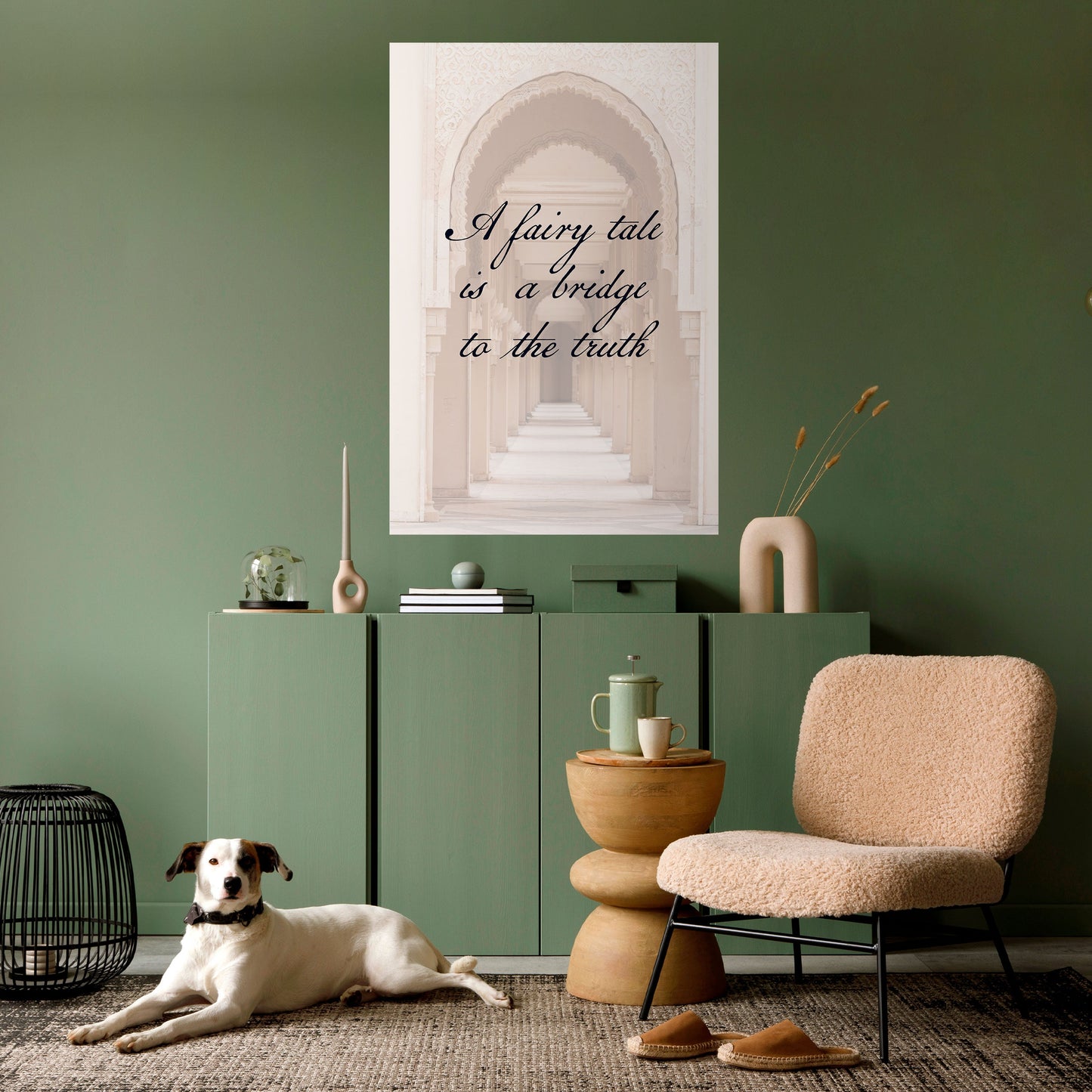DRÖMLIK PASSAGE Vertikal poster med självhäftande text