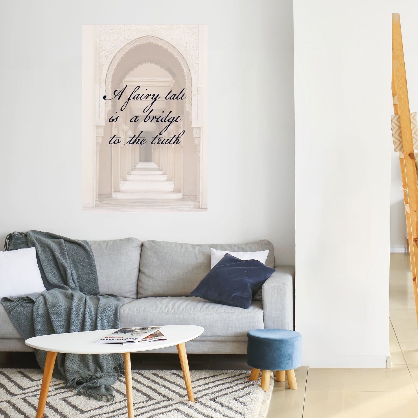 DRÖMLIK PASSAGE Vertikal poster med självhäftande text