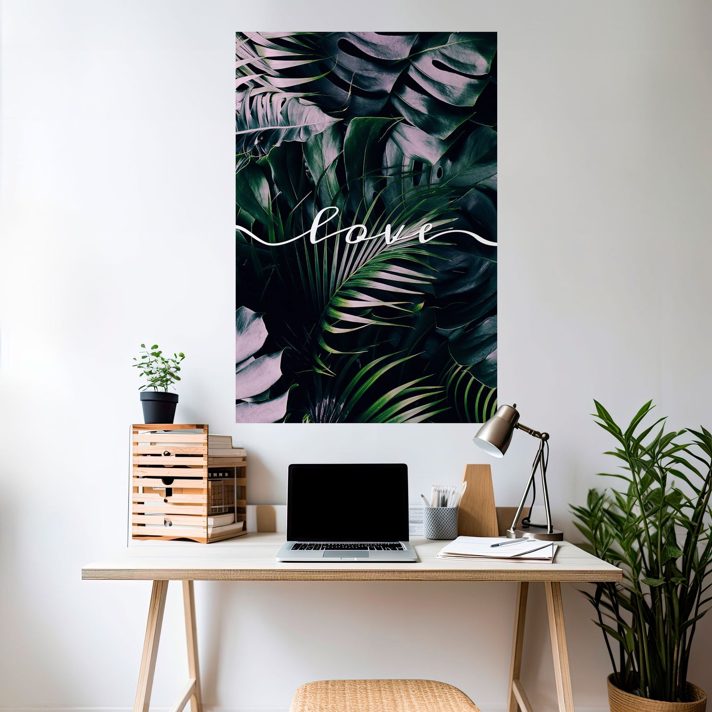 KÄRLEK I LÖV - Skalbar och självhäftande poster