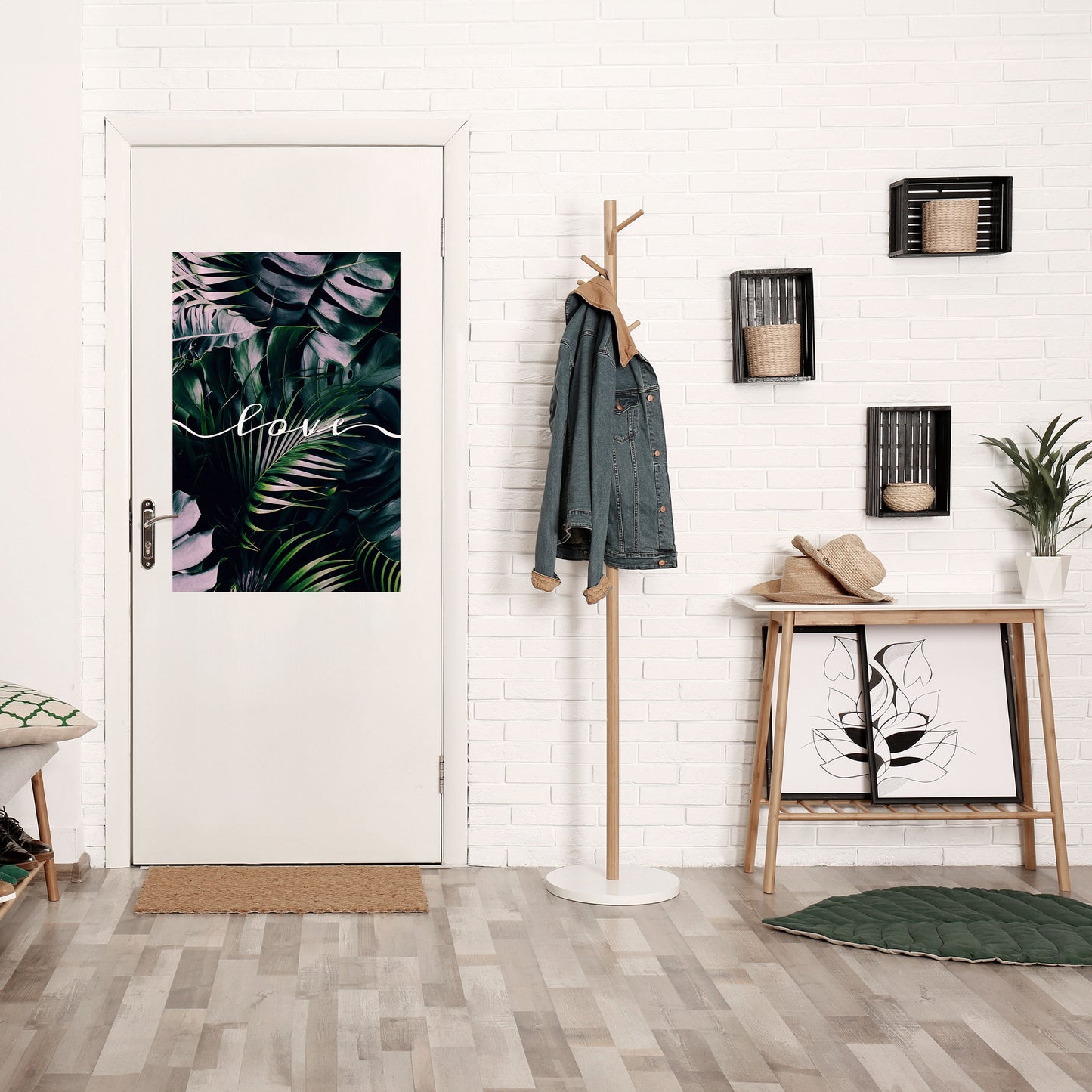 KÄRLEK I LÖV - Skalbar och självhäftande poster