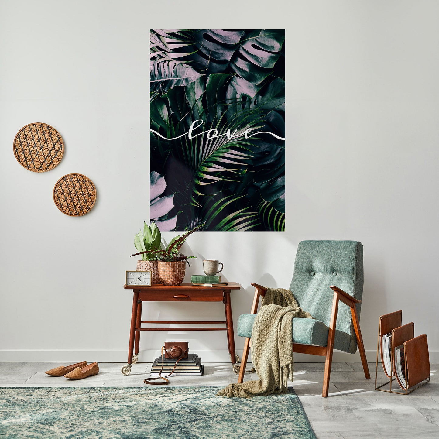 KÄRLEK I LÖV - Skalbar och självhäftande poster