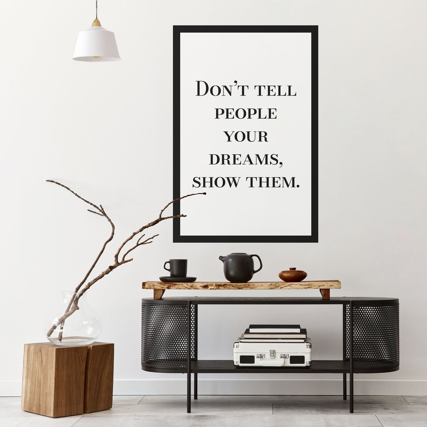 DRÖMMAR I HANDLING Vertikal poster med självhäftande text