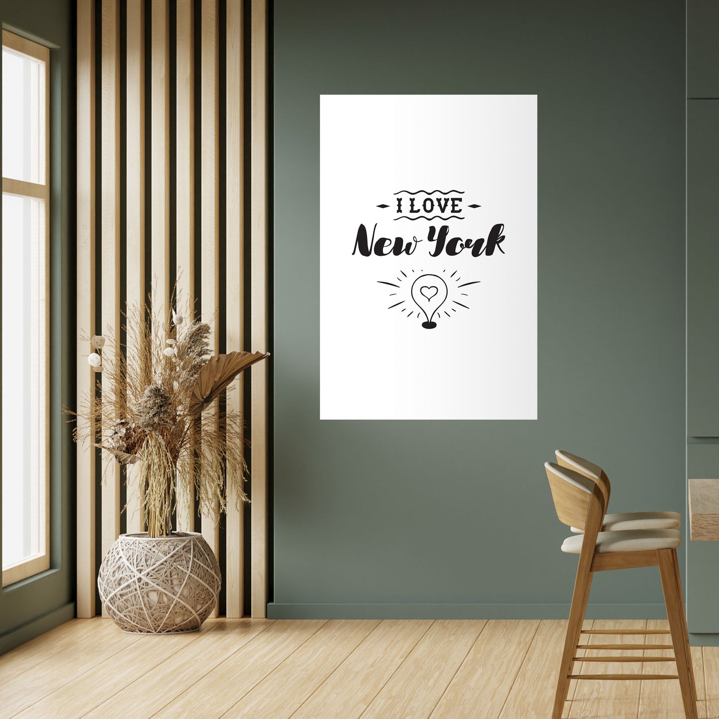 JAG ÄLSKAR NEW YORK Vertikal poster med självhäftande text