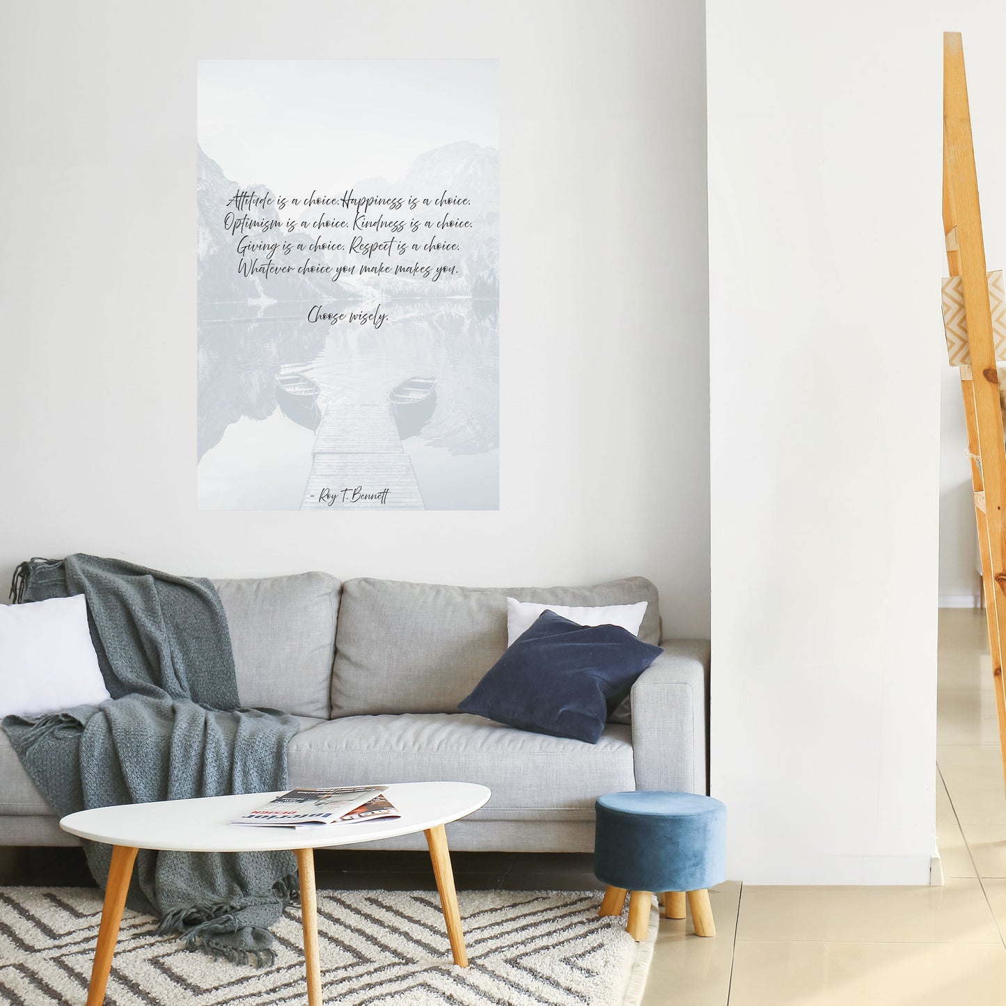 VAL I REFLEKTION Vertikal poster med självhäftande klistermärke