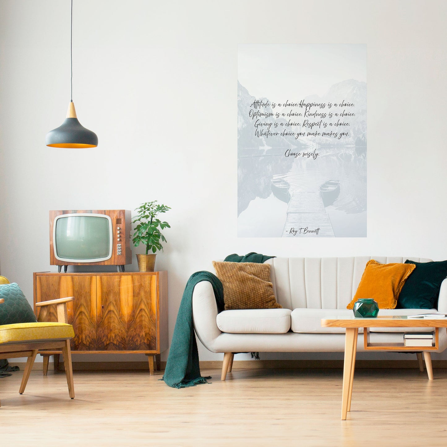 VAL I REFLEKTION Vertikal poster med självhäftande klistermärke