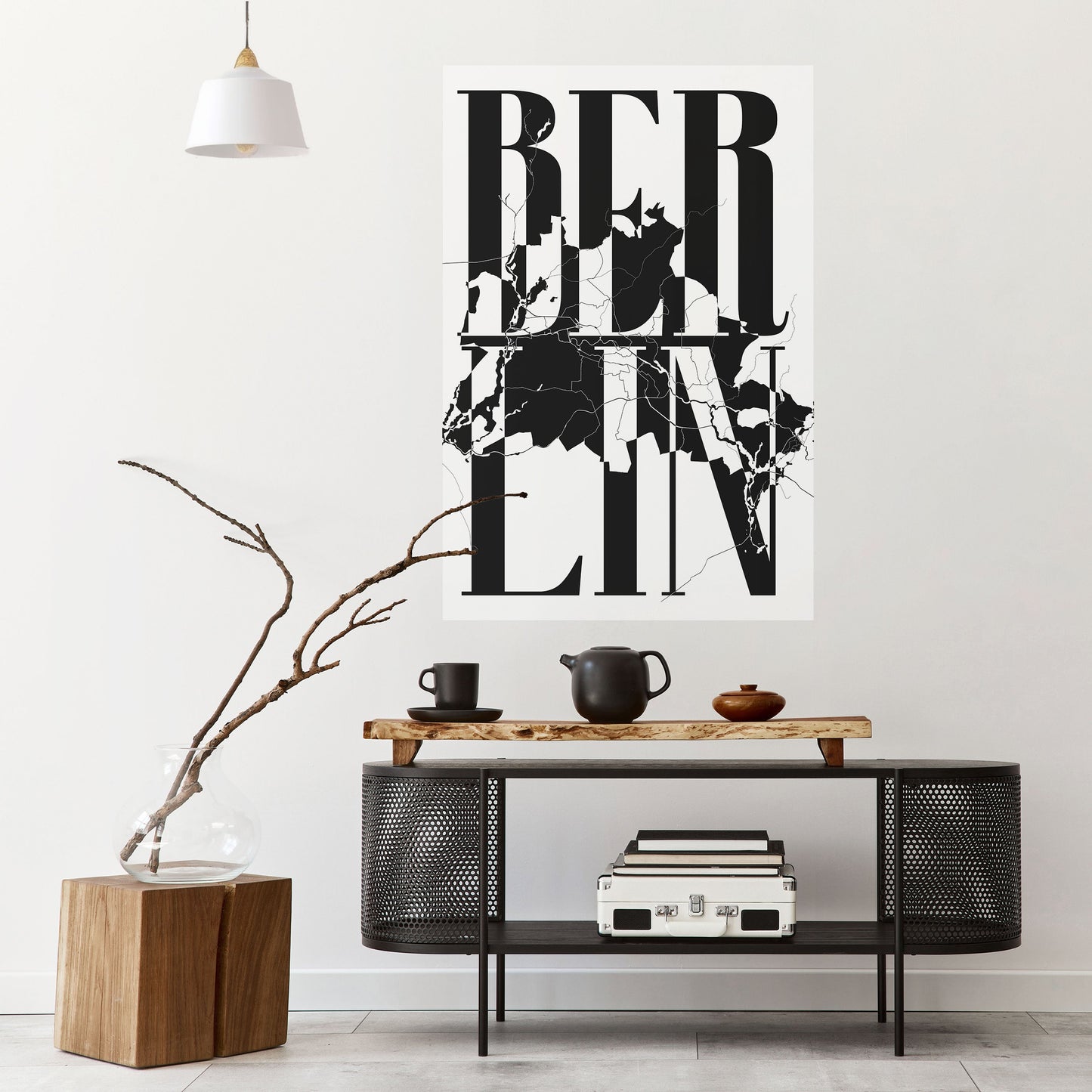 BERLINS HORISONTER – vertikal poster med självhäftande tryck