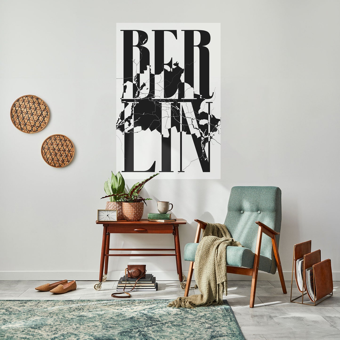 BERLINS HORISONTER – vertikal poster med självhäftande tryck