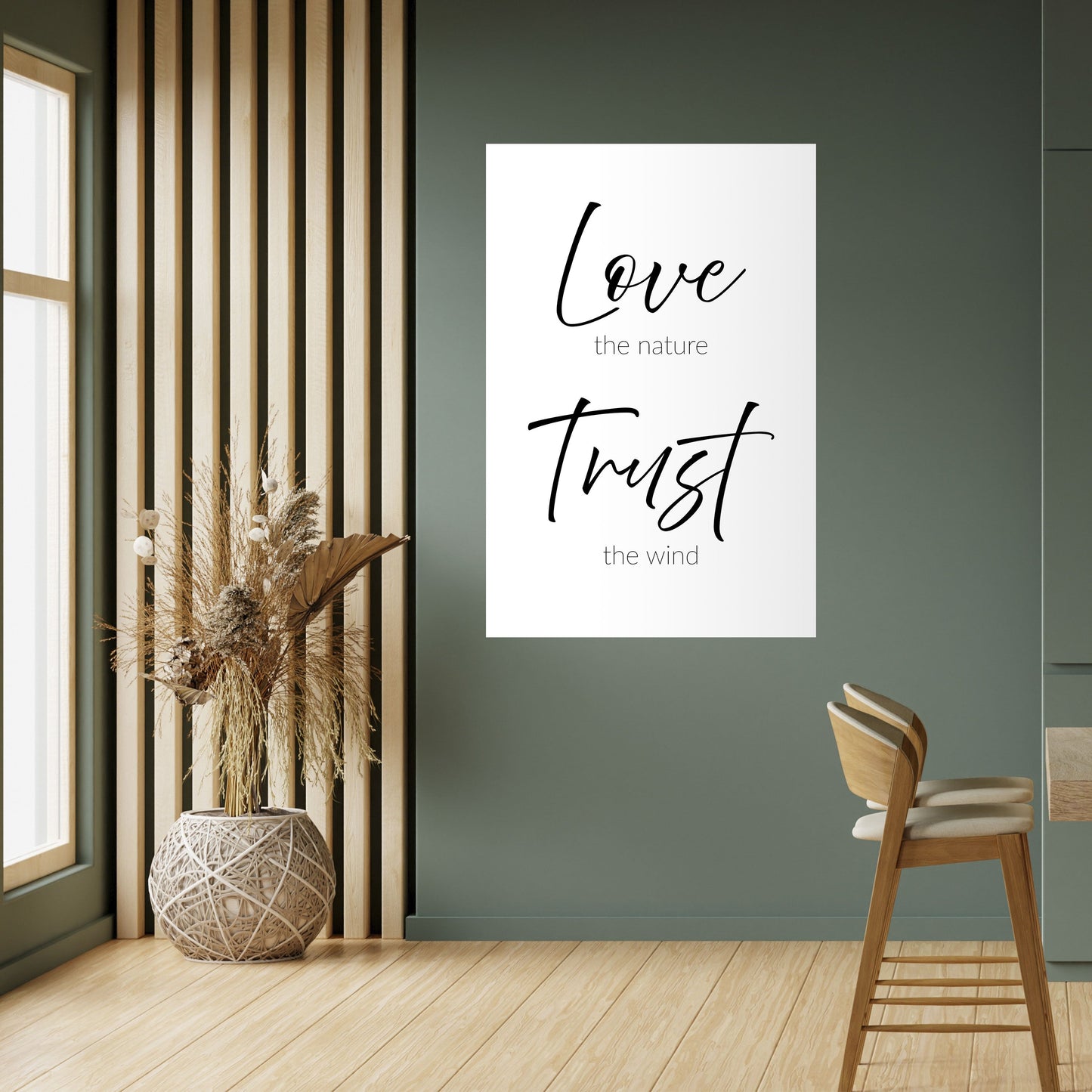Breezy Beliefs vertikal poster med självhäftande motiv