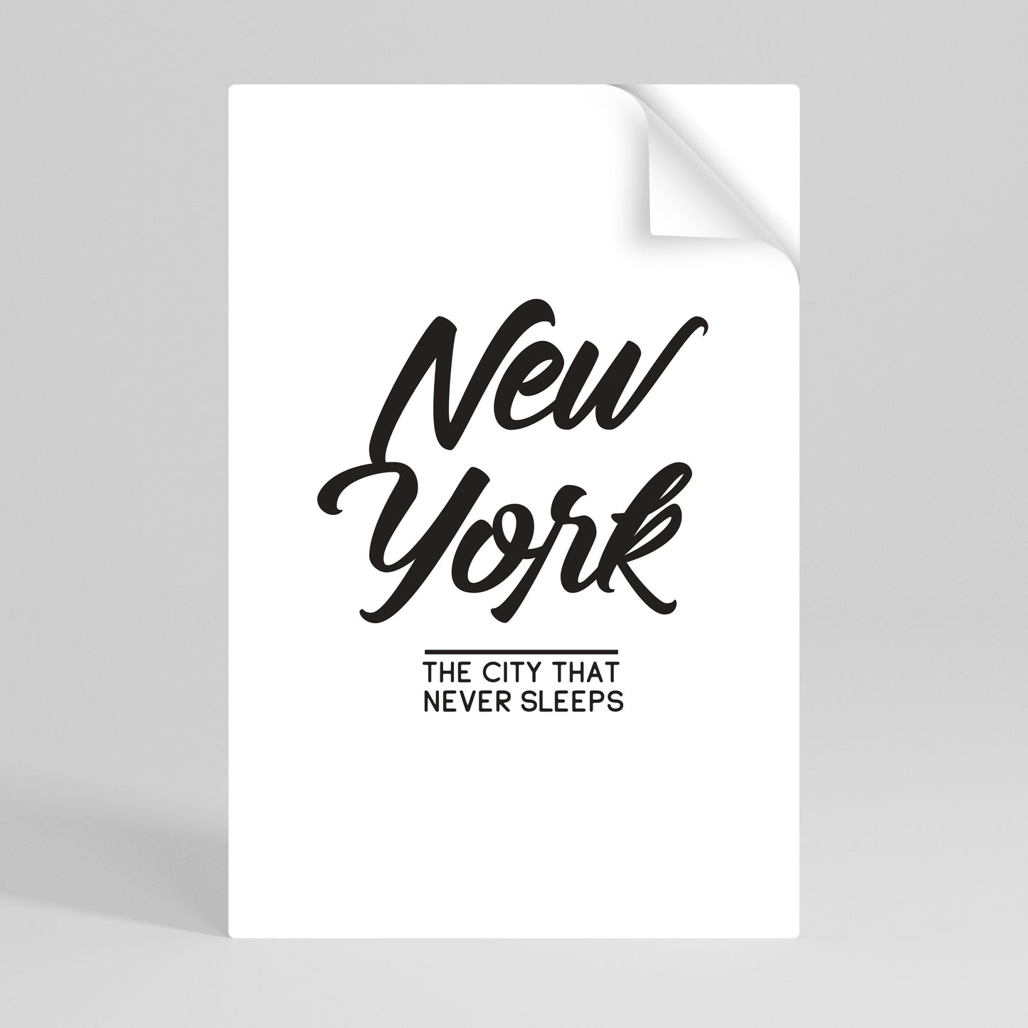 VAKEN I NYC vertikal affisch med självhäftande motiv