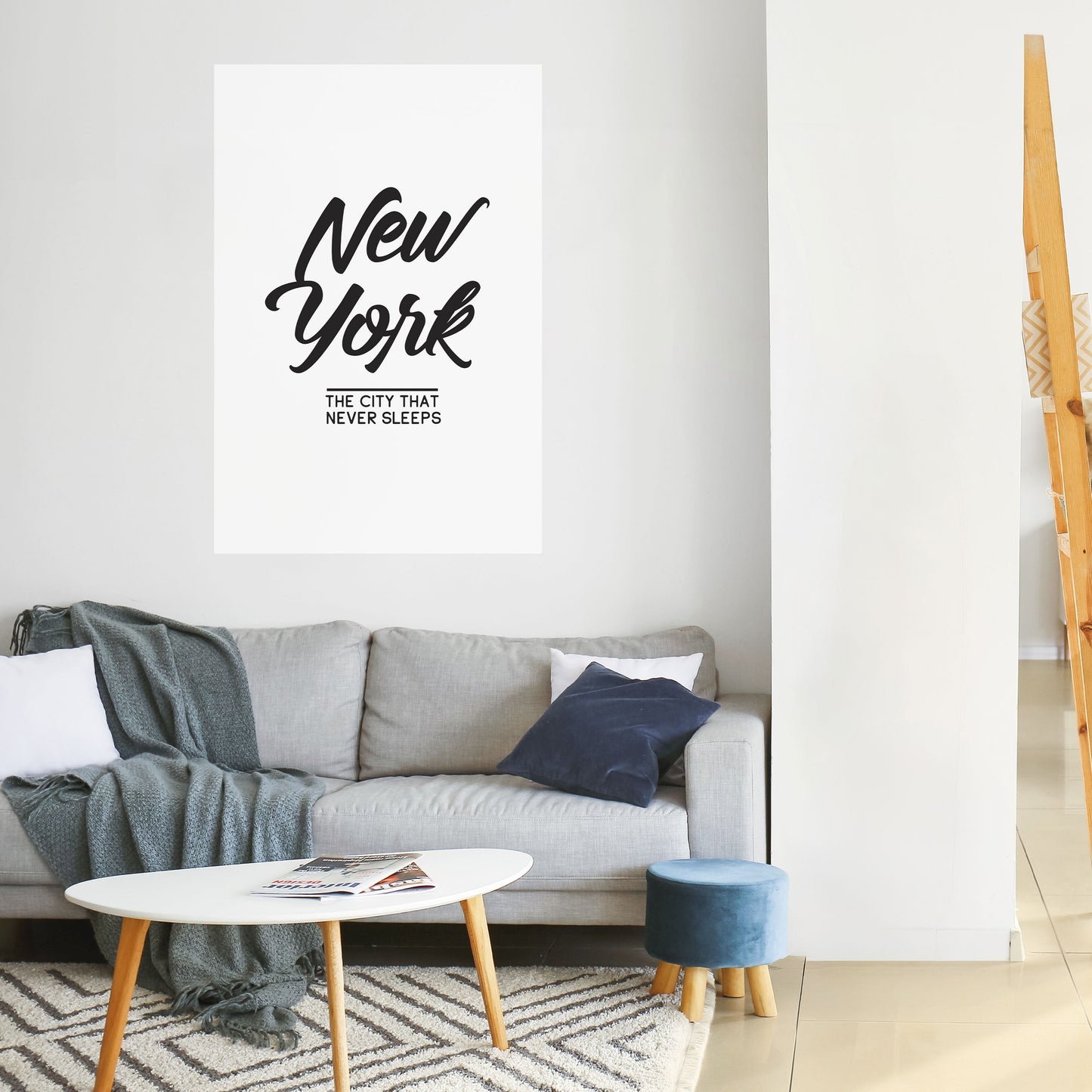 VAKEN I NYC vertikal affisch med självhäftande motiv