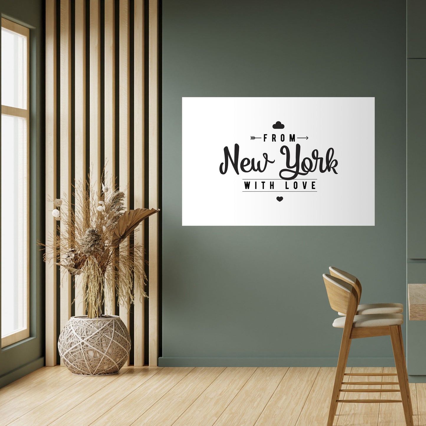 NEW YORK HEARTBEAT Peel and Stick Horizontal Poster
