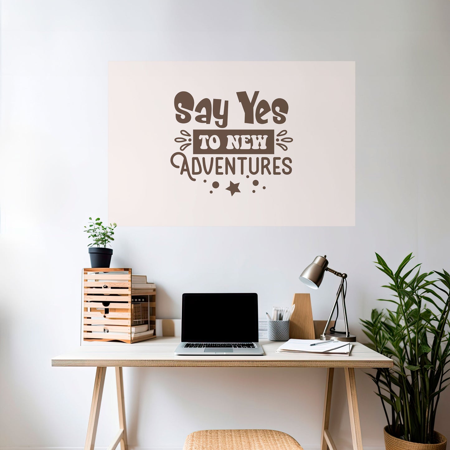 ADVENTURE AWAITS YOU Peel and Stick Horizontal Poster
