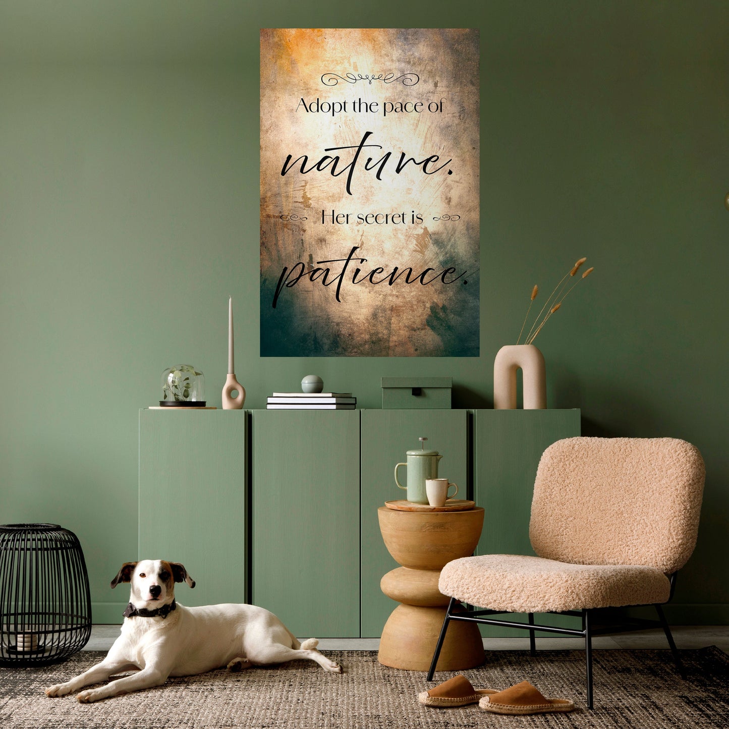 HARMONI MED NATUREN Vertikal poster med självhäftande text