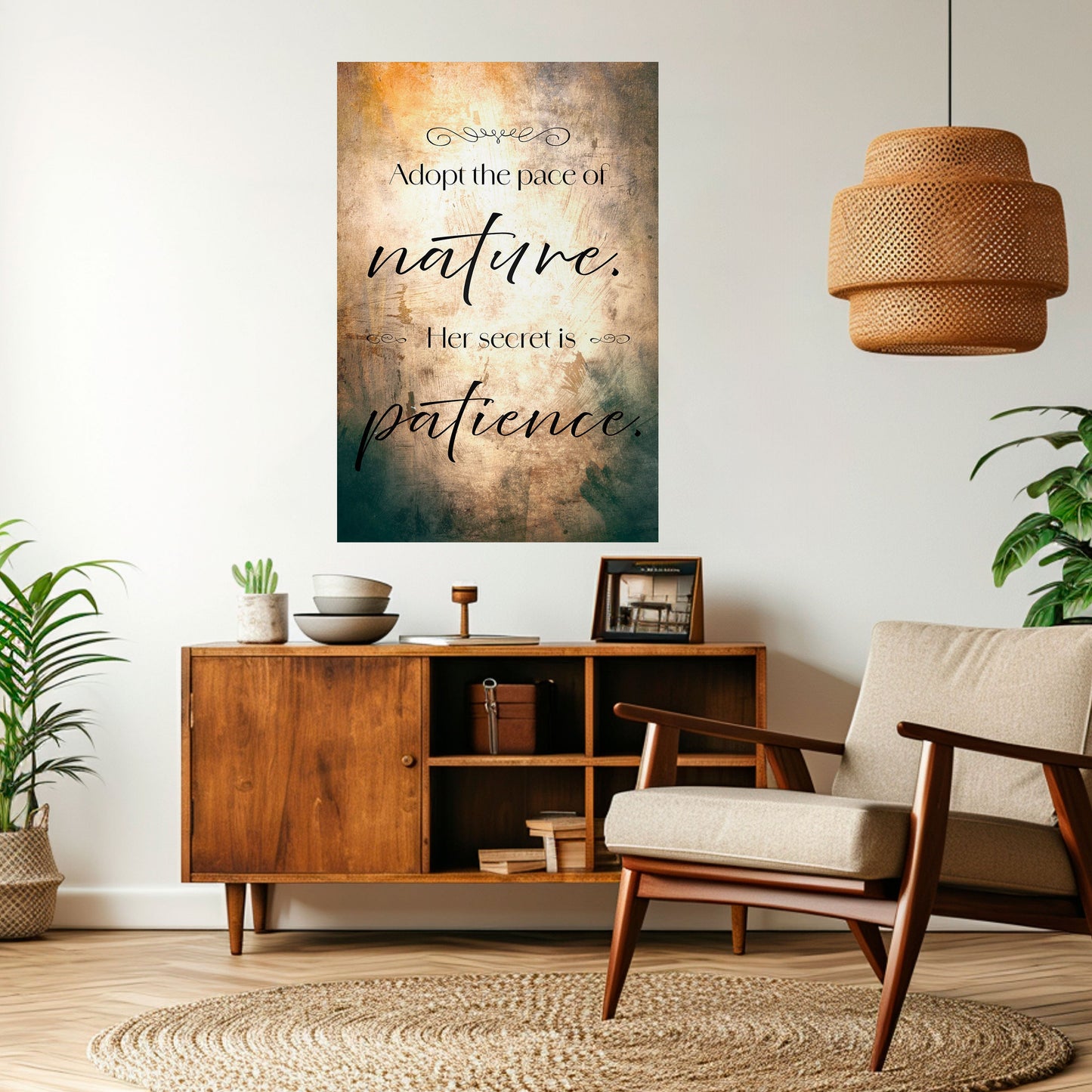 HARMONI MED NATUREN Vertikal poster med självhäftande text