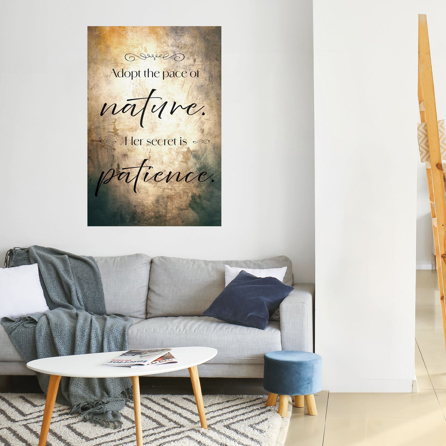HARMONI MED NATUREN Vertikal poster med självhäftande text