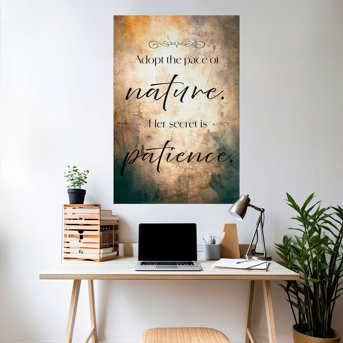 HARMONI MED NATUREN Vertikal poster med självhäftande text
