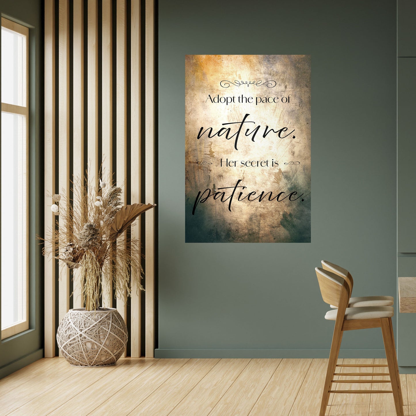 HARMONI MED NATUREN Vertikal poster med självhäftande text