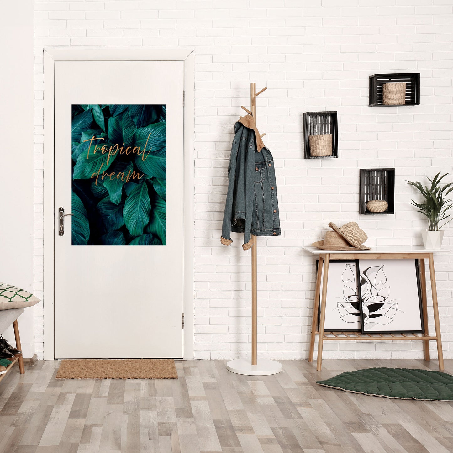 TROPISK LYCKA Vertikal Poster med självhäftande klistermärke