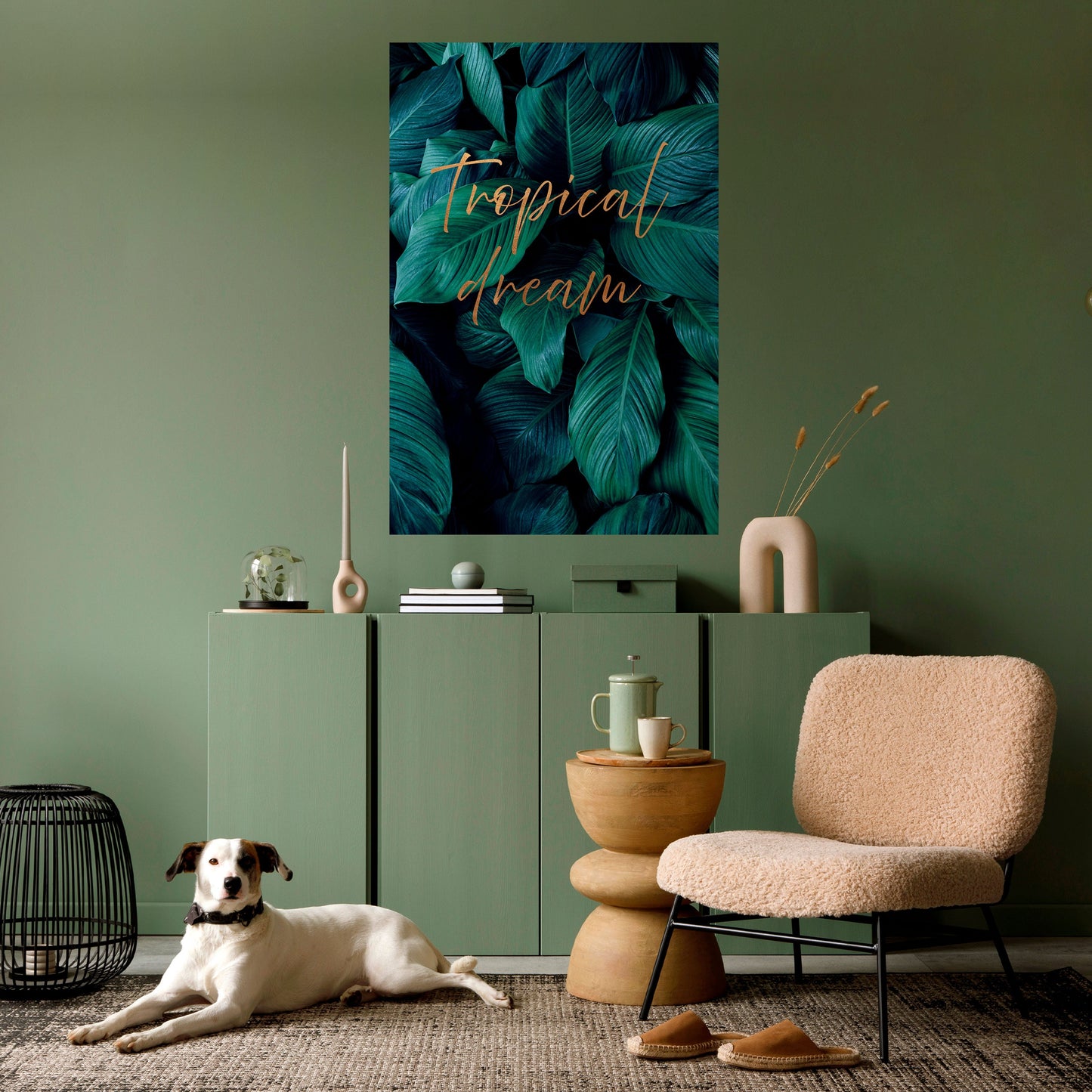 TROPISK LYCKA Vertikal Poster med självhäftande klistermärke