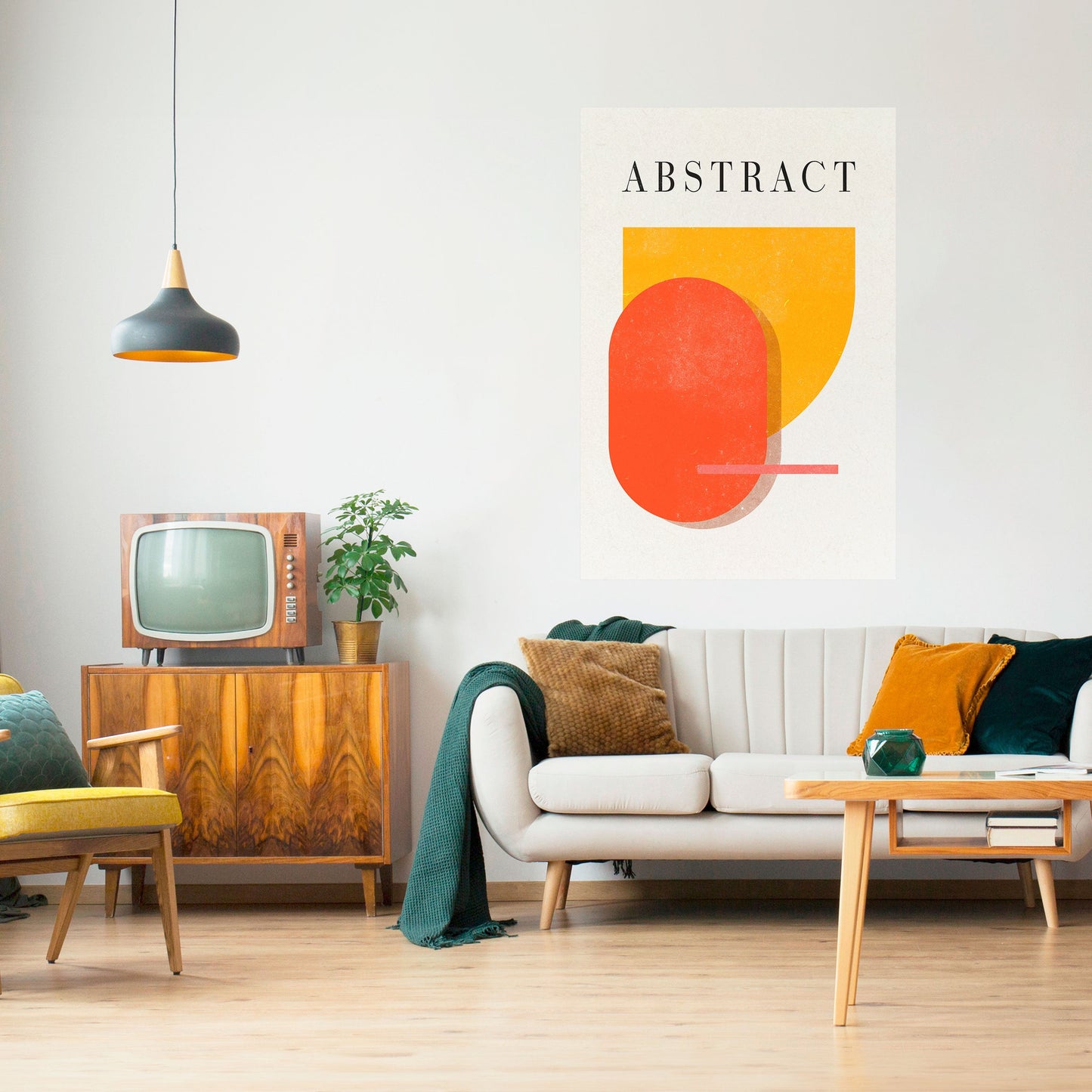 LEKFULL KOMPOSITION Vertikal poster med självhäftande text
