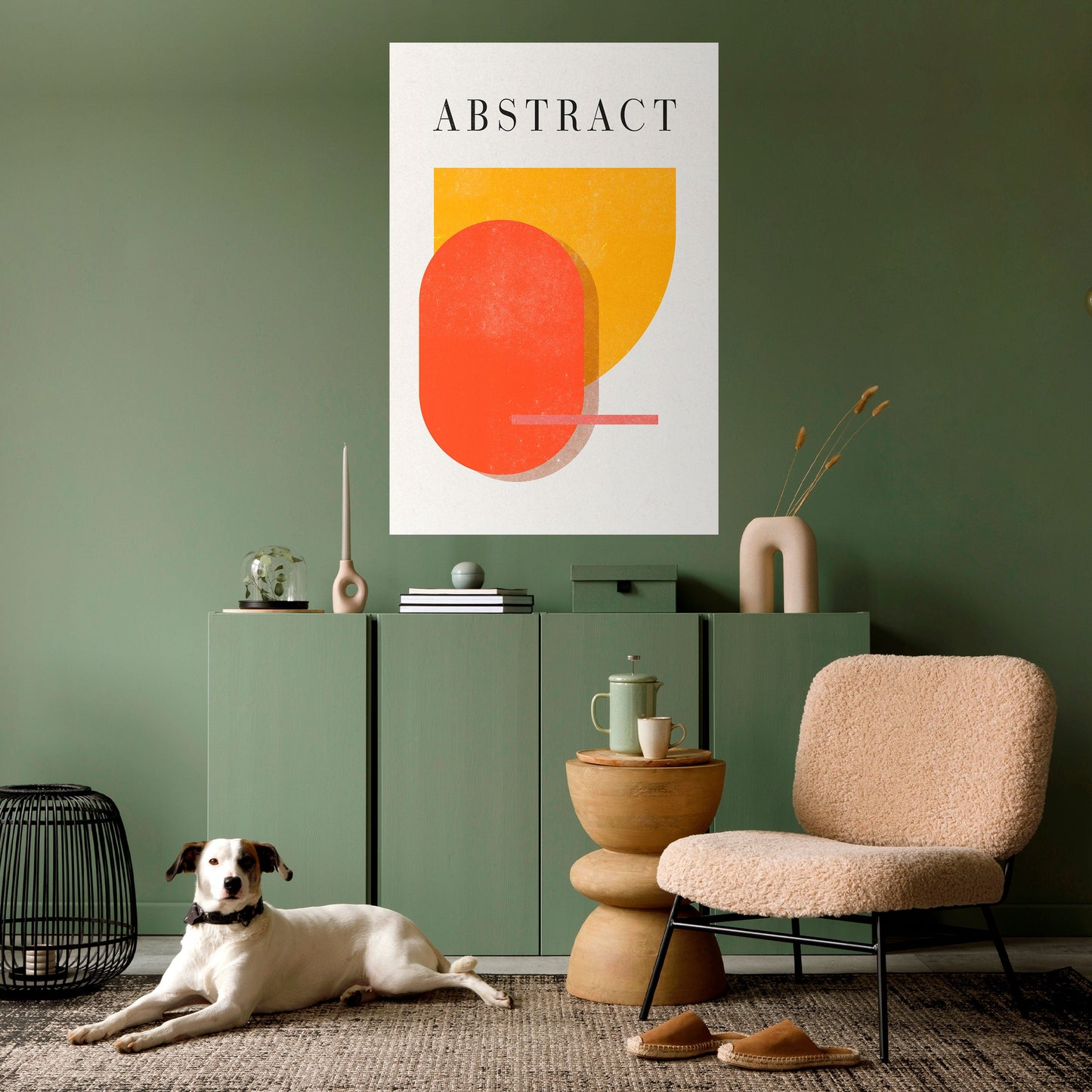 LEKFULL KOMPOSITION Vertikal poster med självhäftande text
