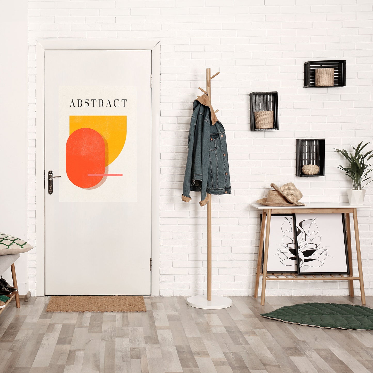 LEKFULL KOMPOSITION Vertikal poster med självhäftande text