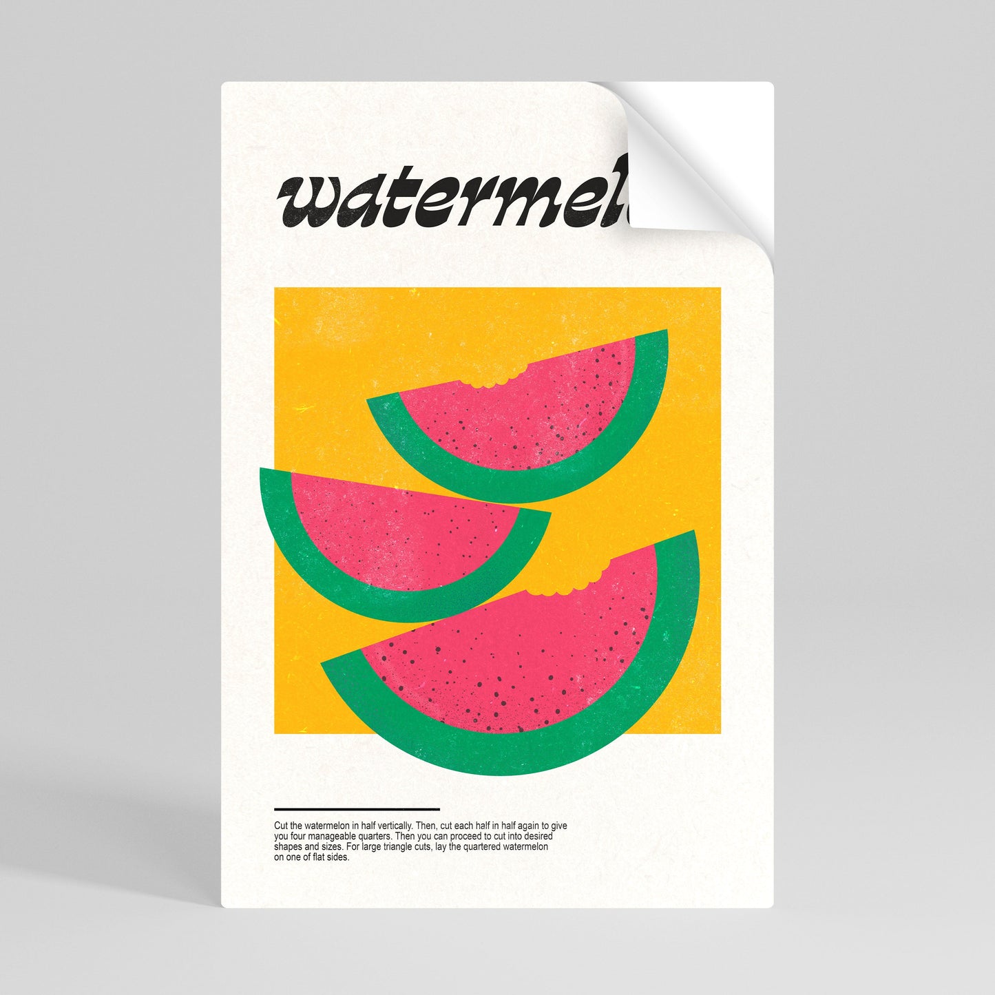 VATTENMELON WHIMSY vertikal affisch med självhäftande motiv