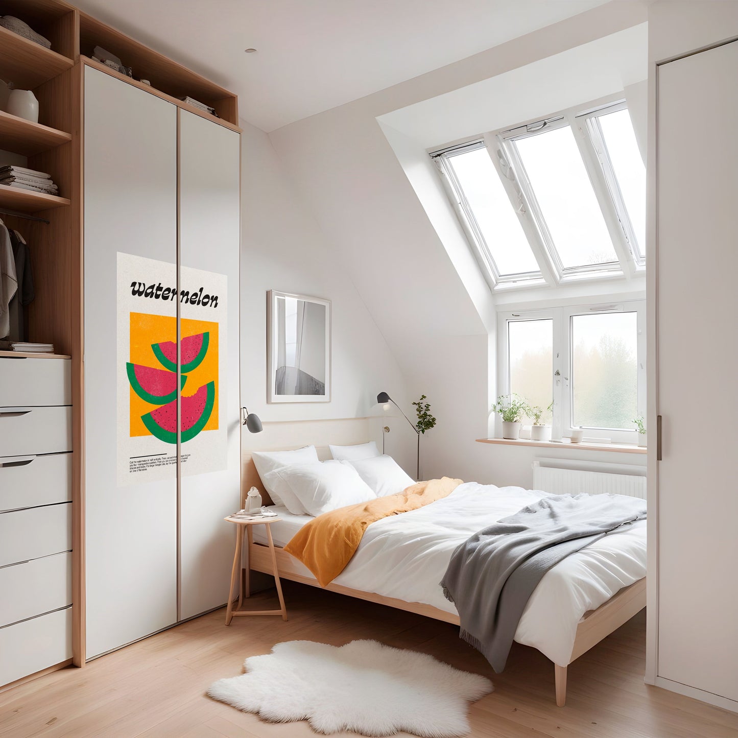 VATTENMELON WHIMSY vertikal affisch med självhäftande motiv