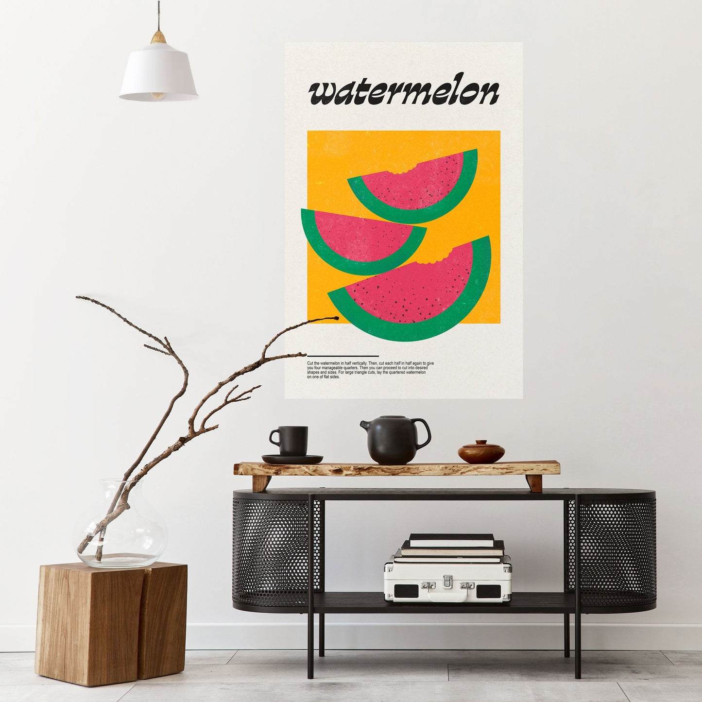 VATTENMELON WHIMSY vertikal affisch med självhäftande motiv