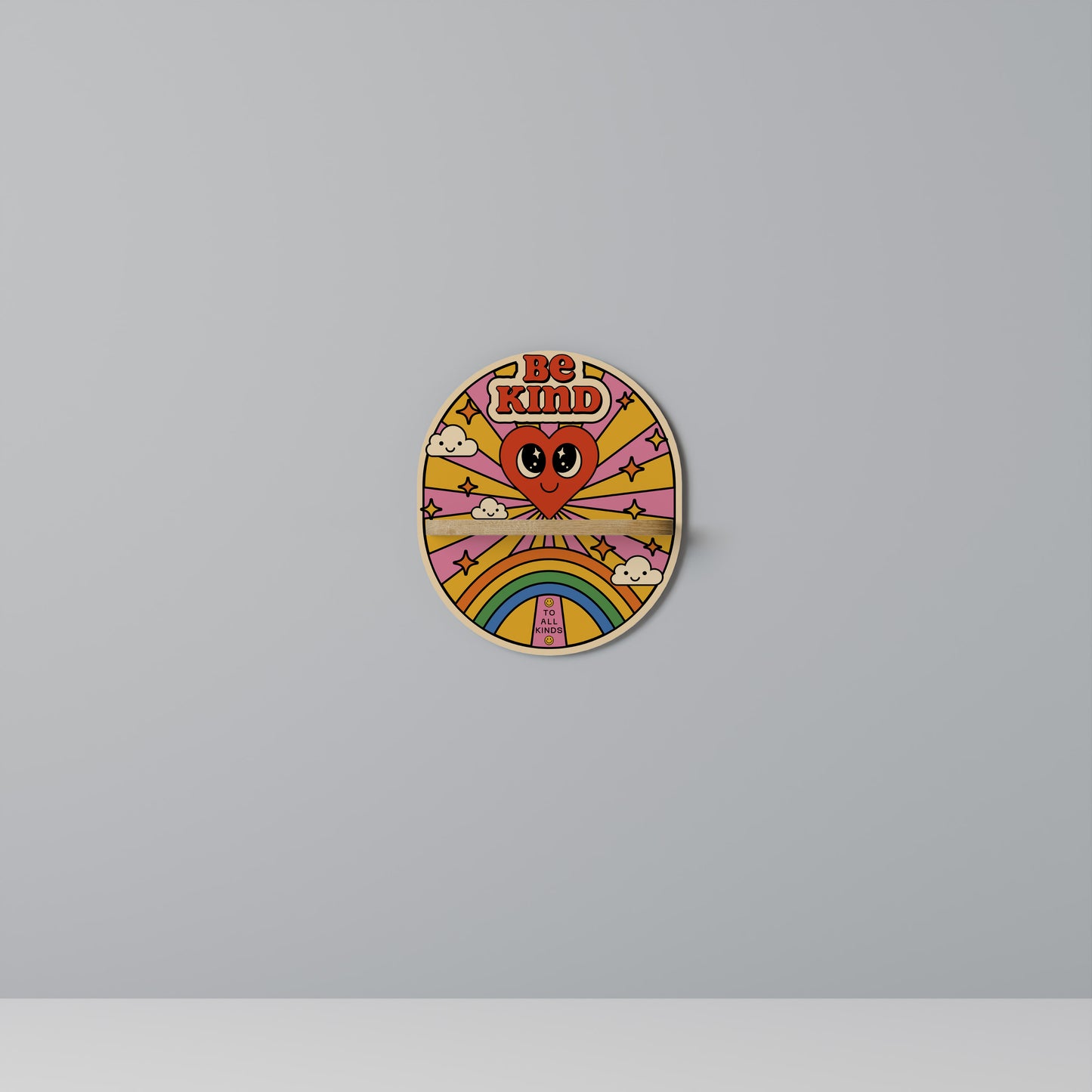 BE KIND Oval Art Hylla I Ekeffekt