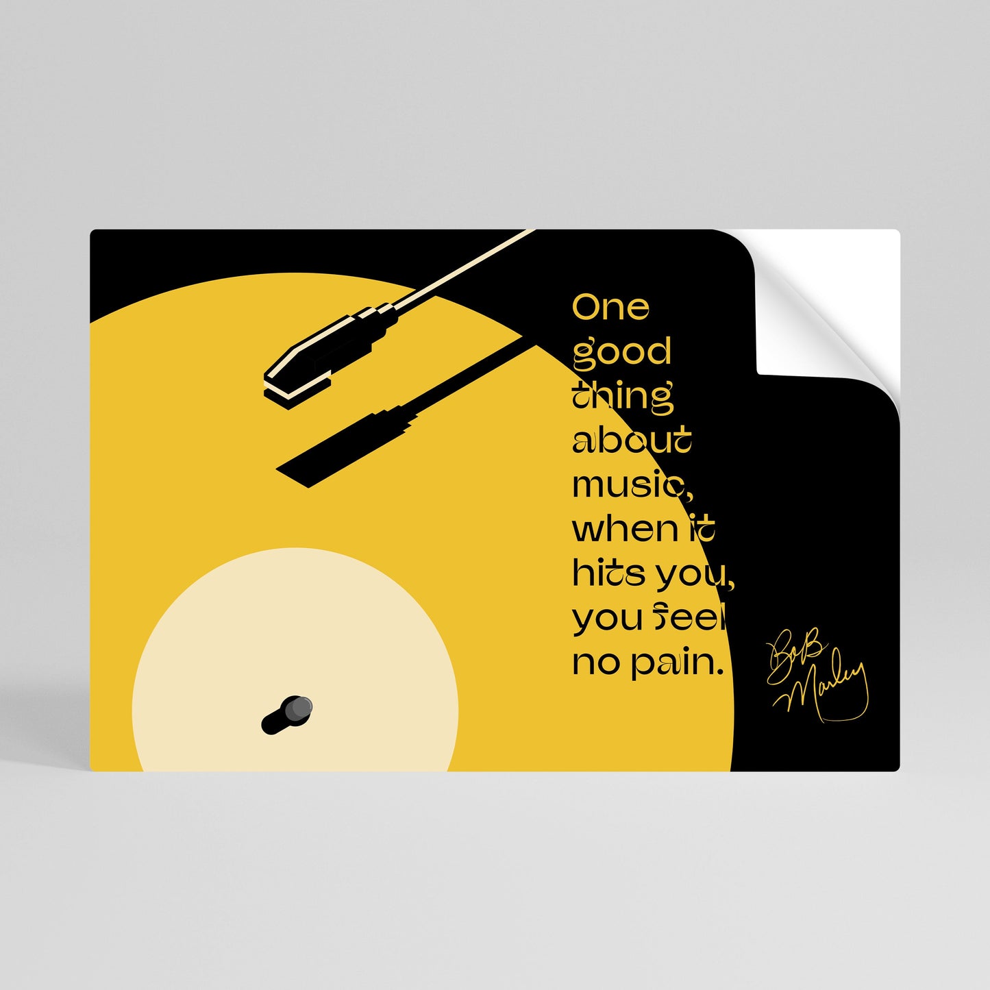 MUSIC - NO PAIN Peel and Stick Horizontal Poster