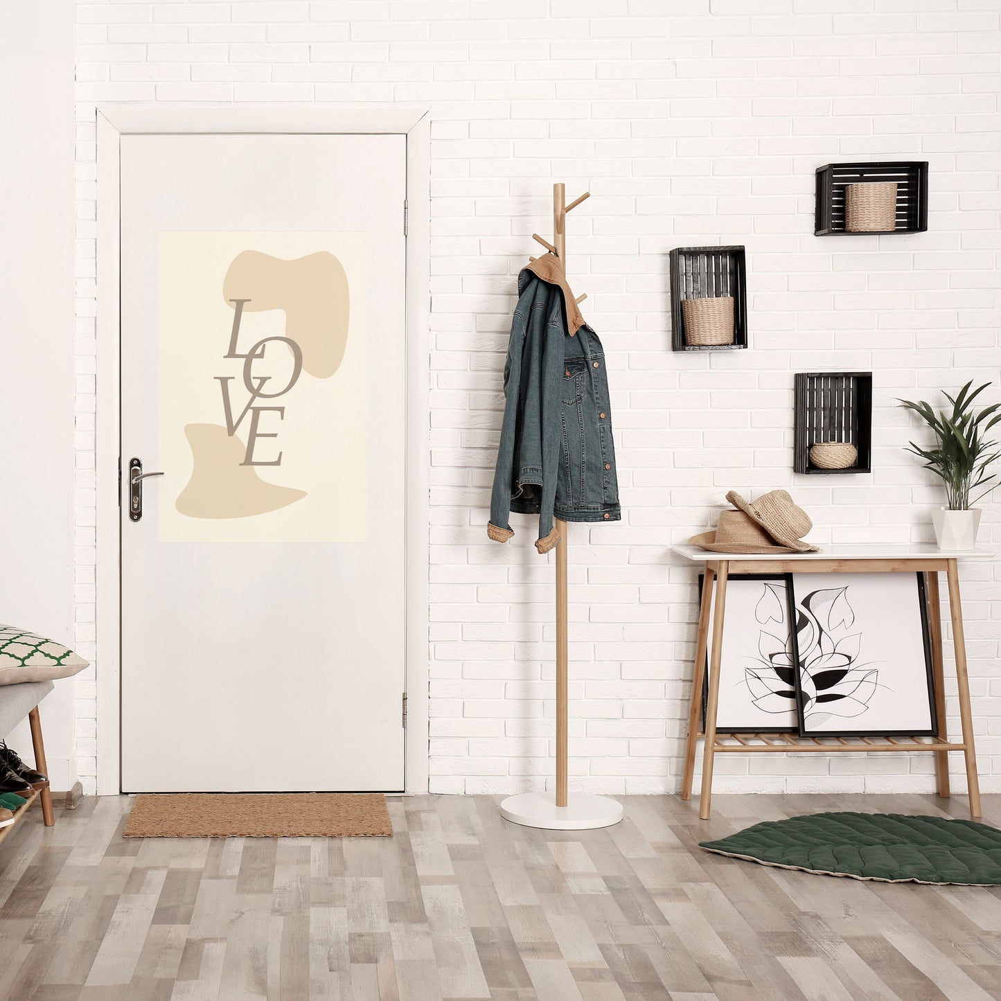 KÄRLEK I FORM Vertikal Poster med självhäftande text