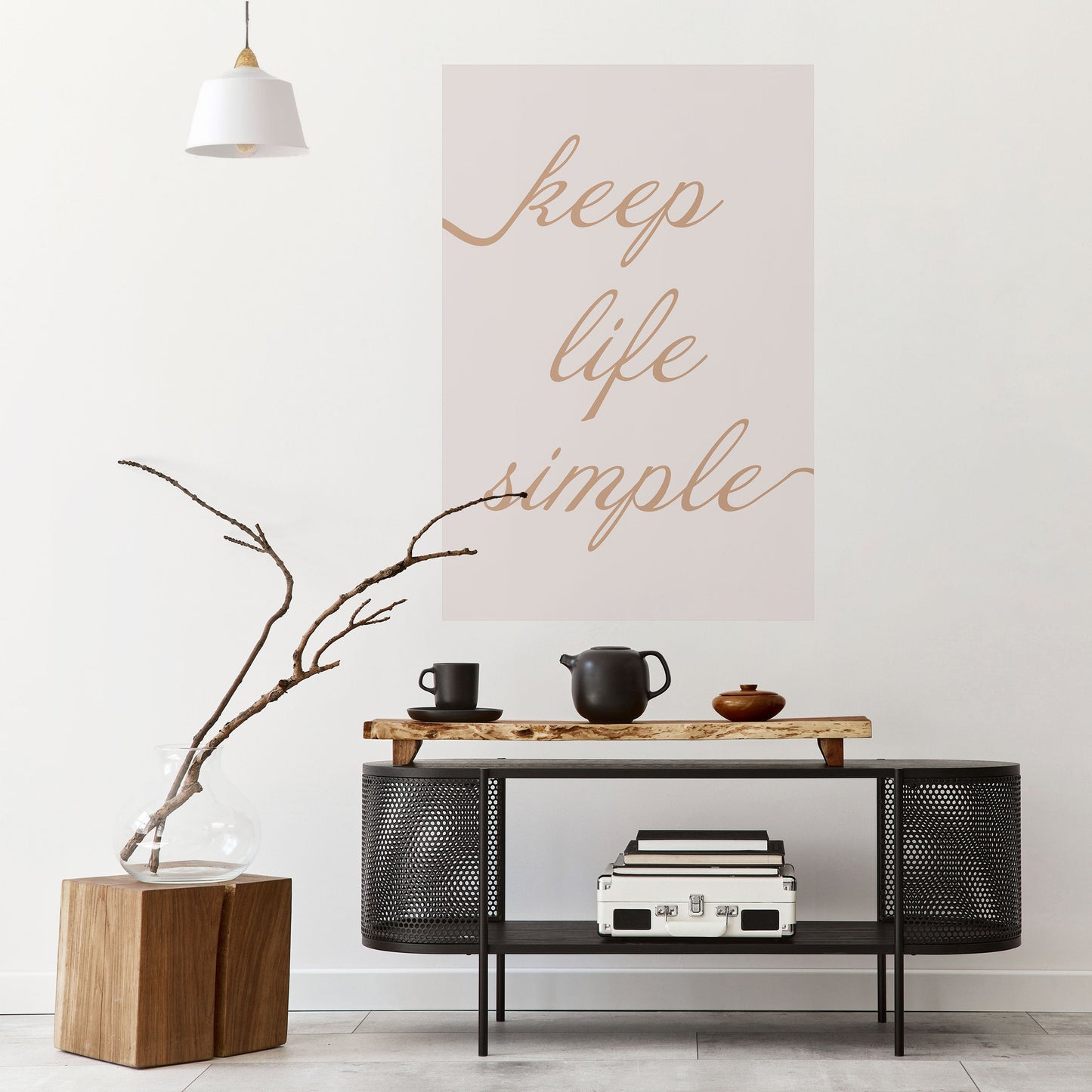 MINIMALISTISK MANTRA Vertikal Poster med självhäftande motiv