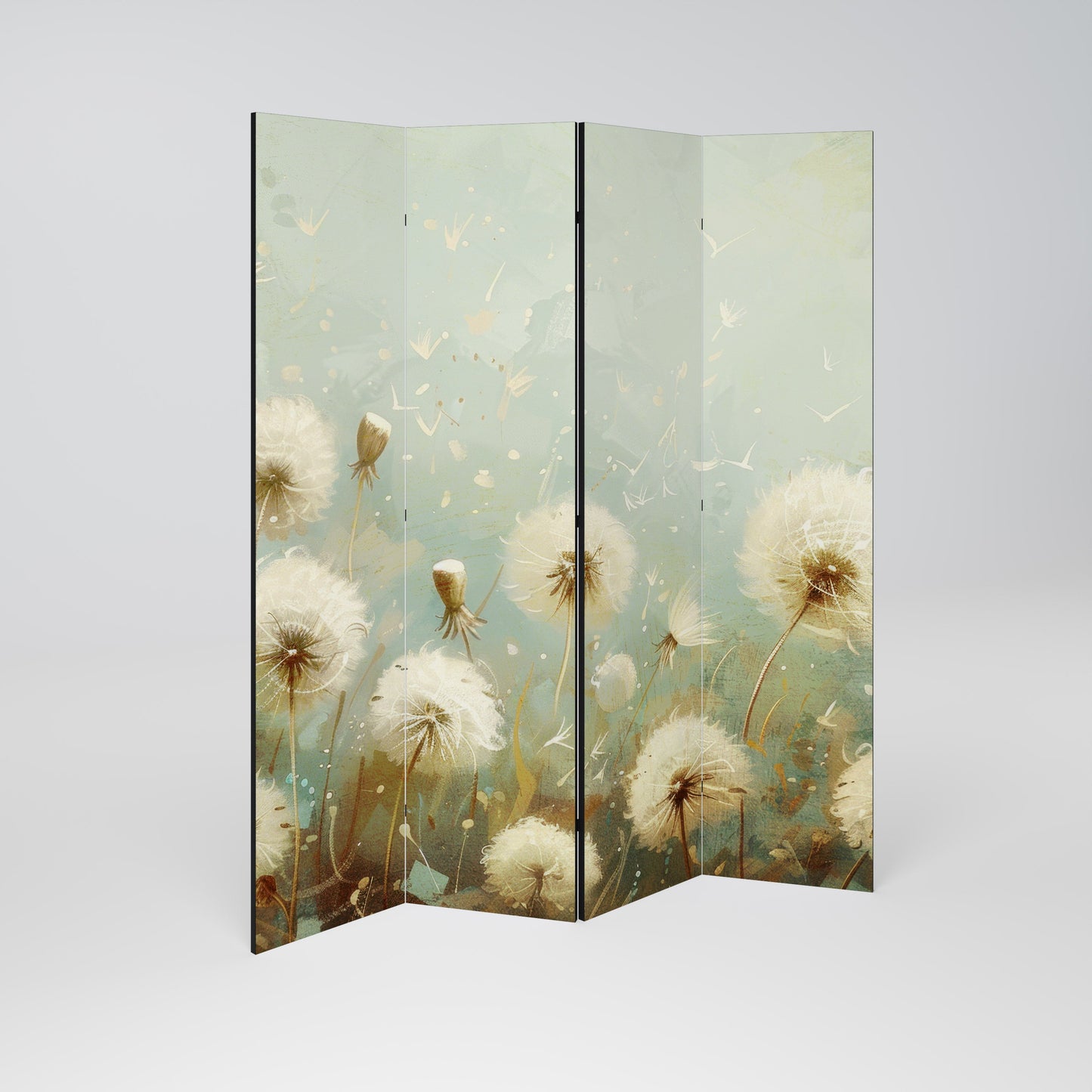 DREAMY MEADOW Decorative 4-Panel Room Divider