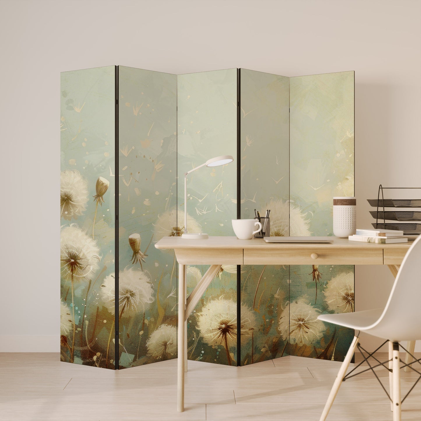 DREAMY MEADOW Decorative 5-Panel Room Divider